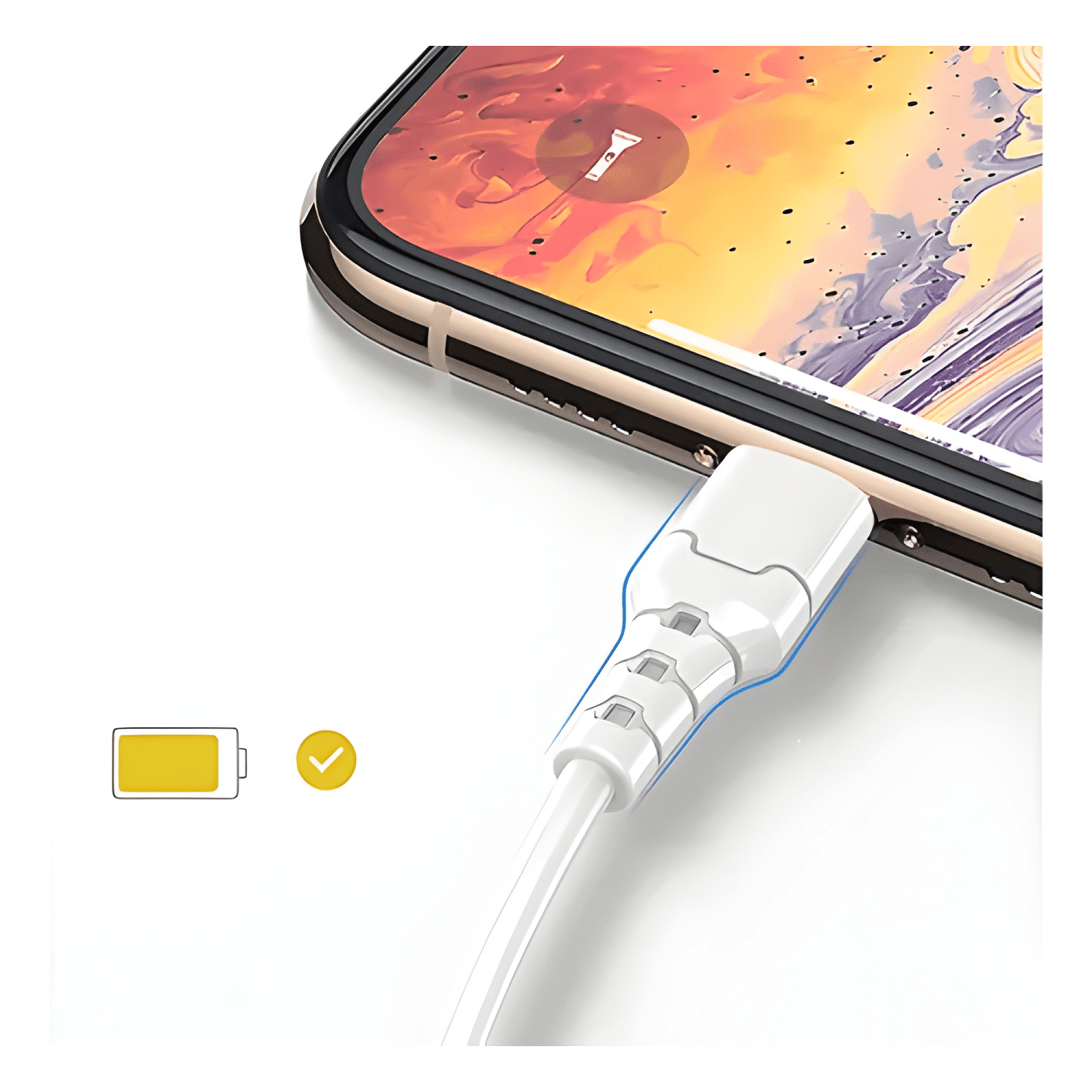 Cable carga rápida 3.0a USB a micro-usb aspor 1m Blanco-4