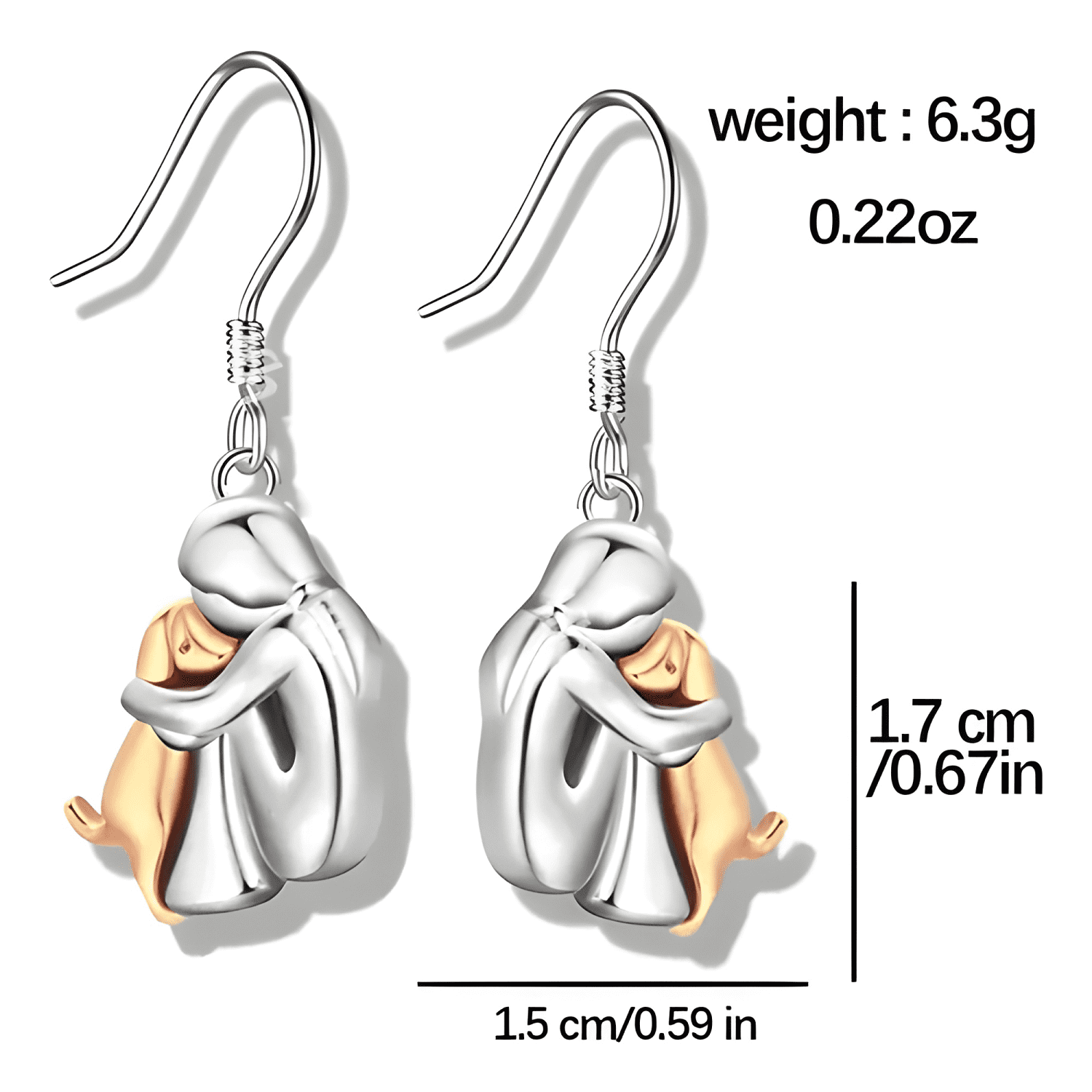 Aros Mujer Perro Pendientes Plata 925 Mascota Joya Regalo-2