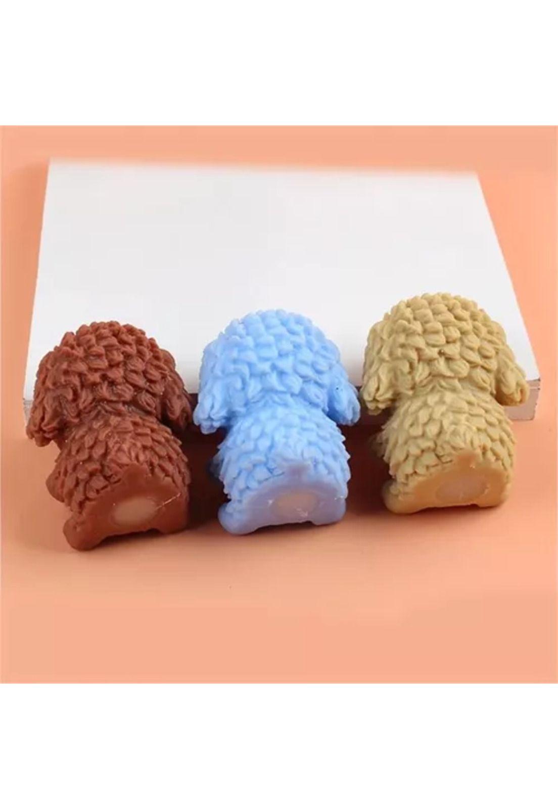 Juguete antiestrés squishy, perrito esponjoso y suave-2