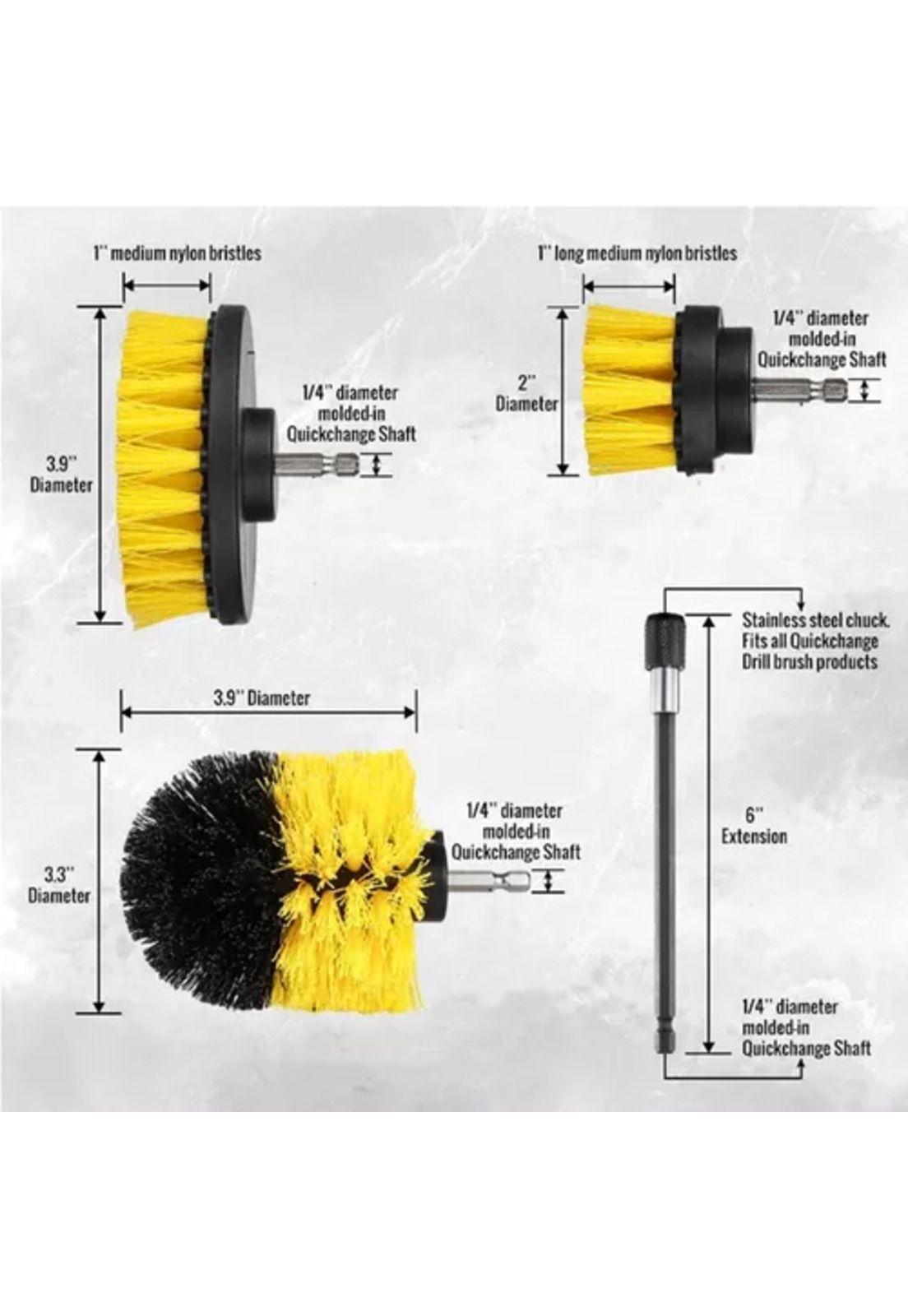 Kit de limpieza de auto, 21 piezas, interior y exterior, pads para taladro-6