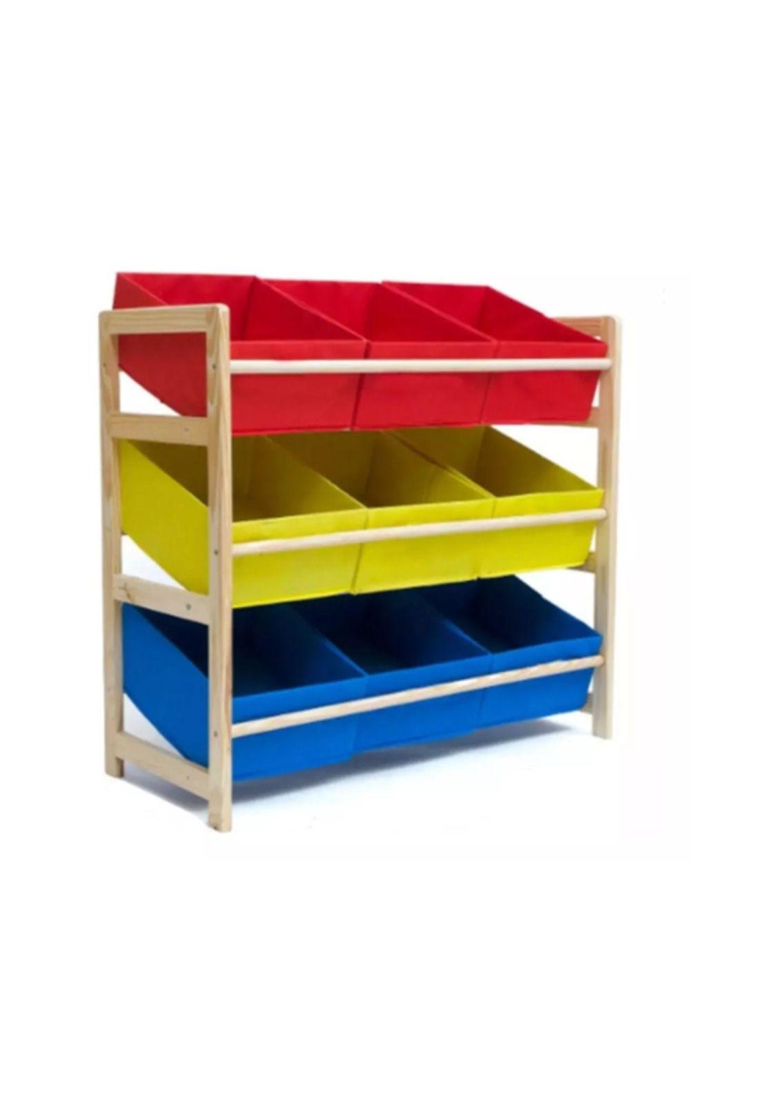 Estante infantil organizador de juguetes, repisa 64x28.5x60 cm, multicolor-0