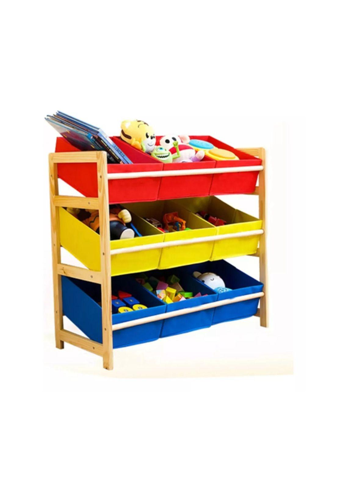 Estante infantil organizador de juguetes, repisa 64x28.5x60 cm, multicolor-1