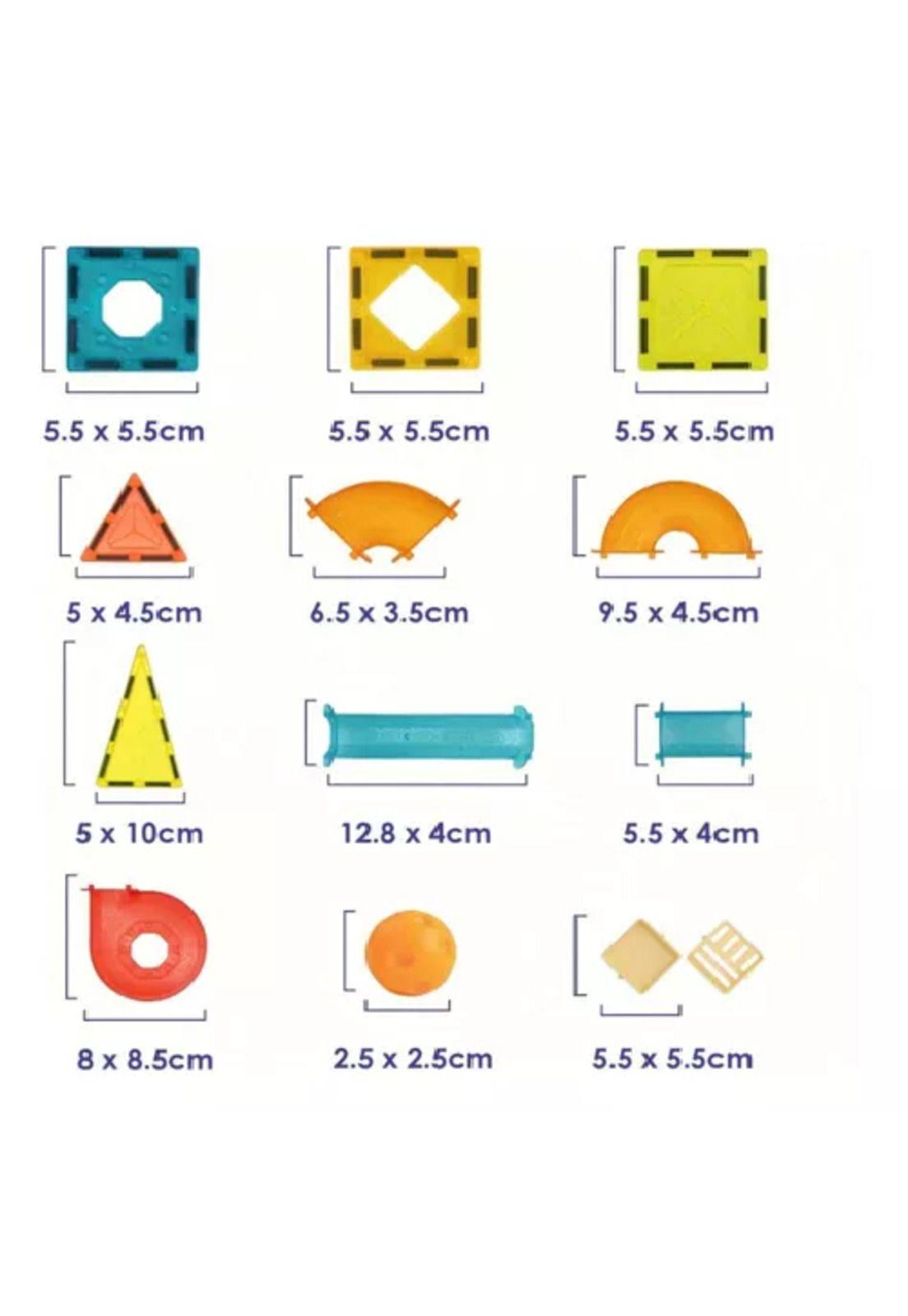Bloques magnéticos didácticos de dinosaurios 74 piezas multicolor-5