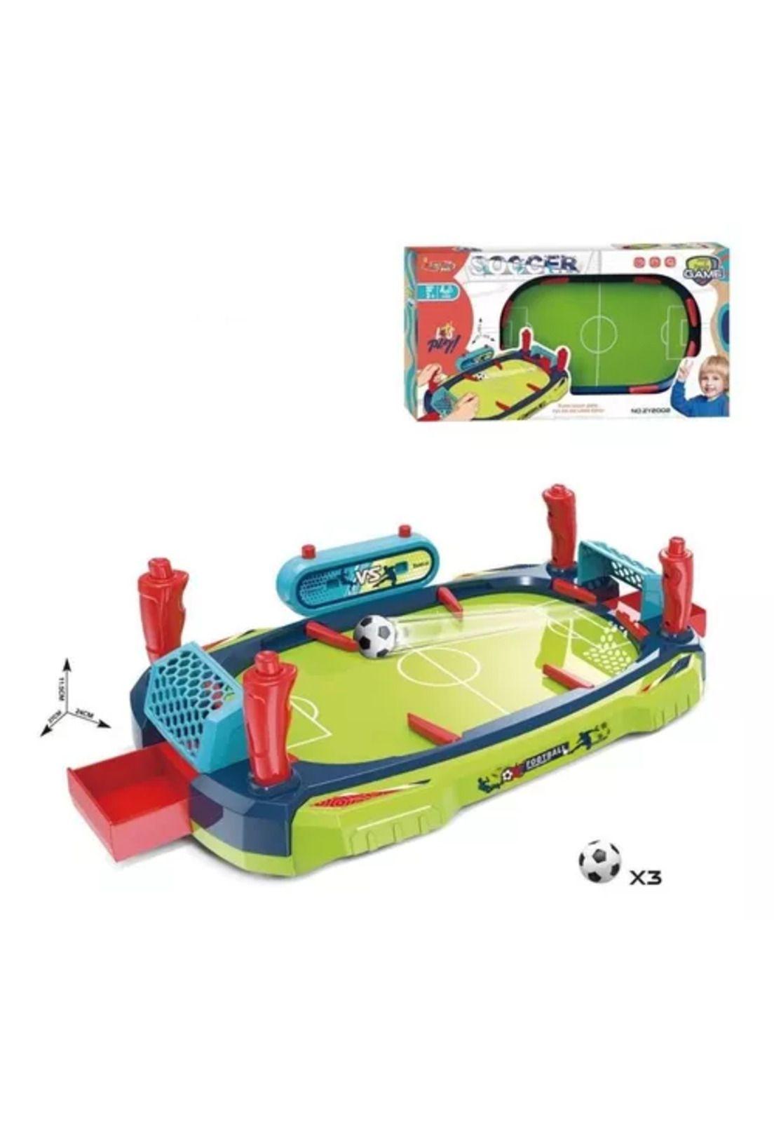 Mini futbolito de mesa tipo flipper rojo-3