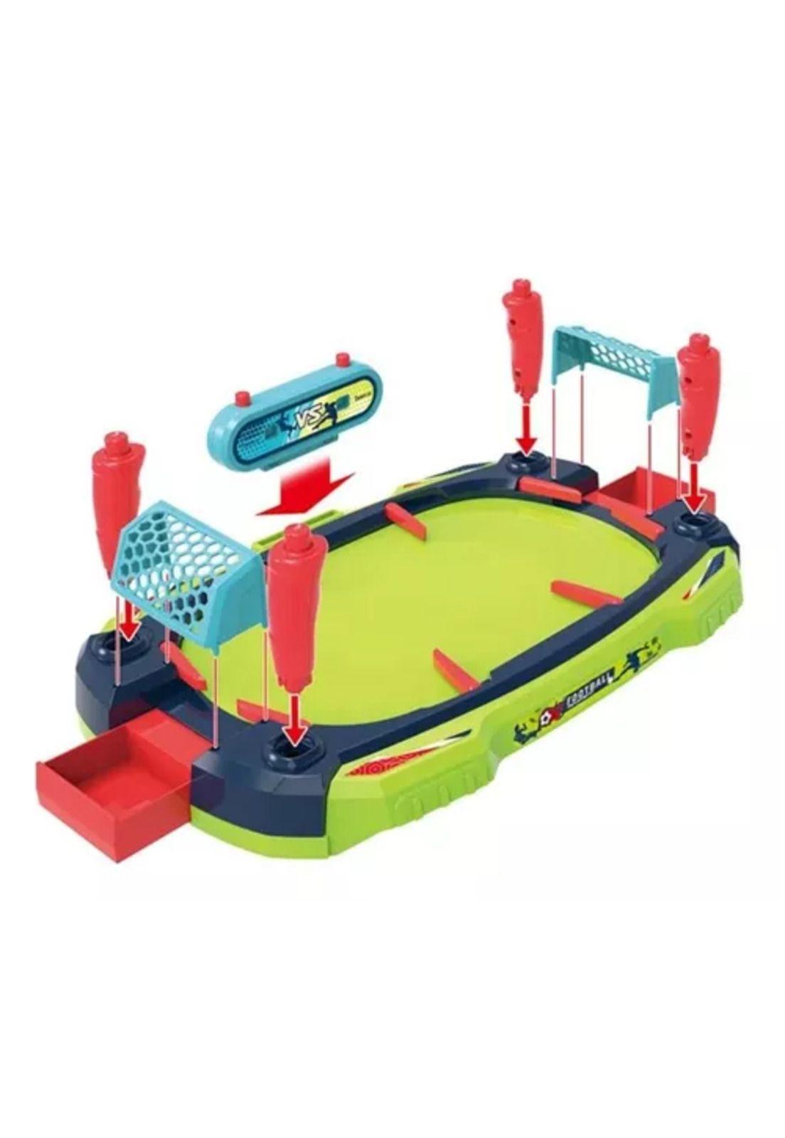 Mini futbolito de mesa tipo flipper rojo-5