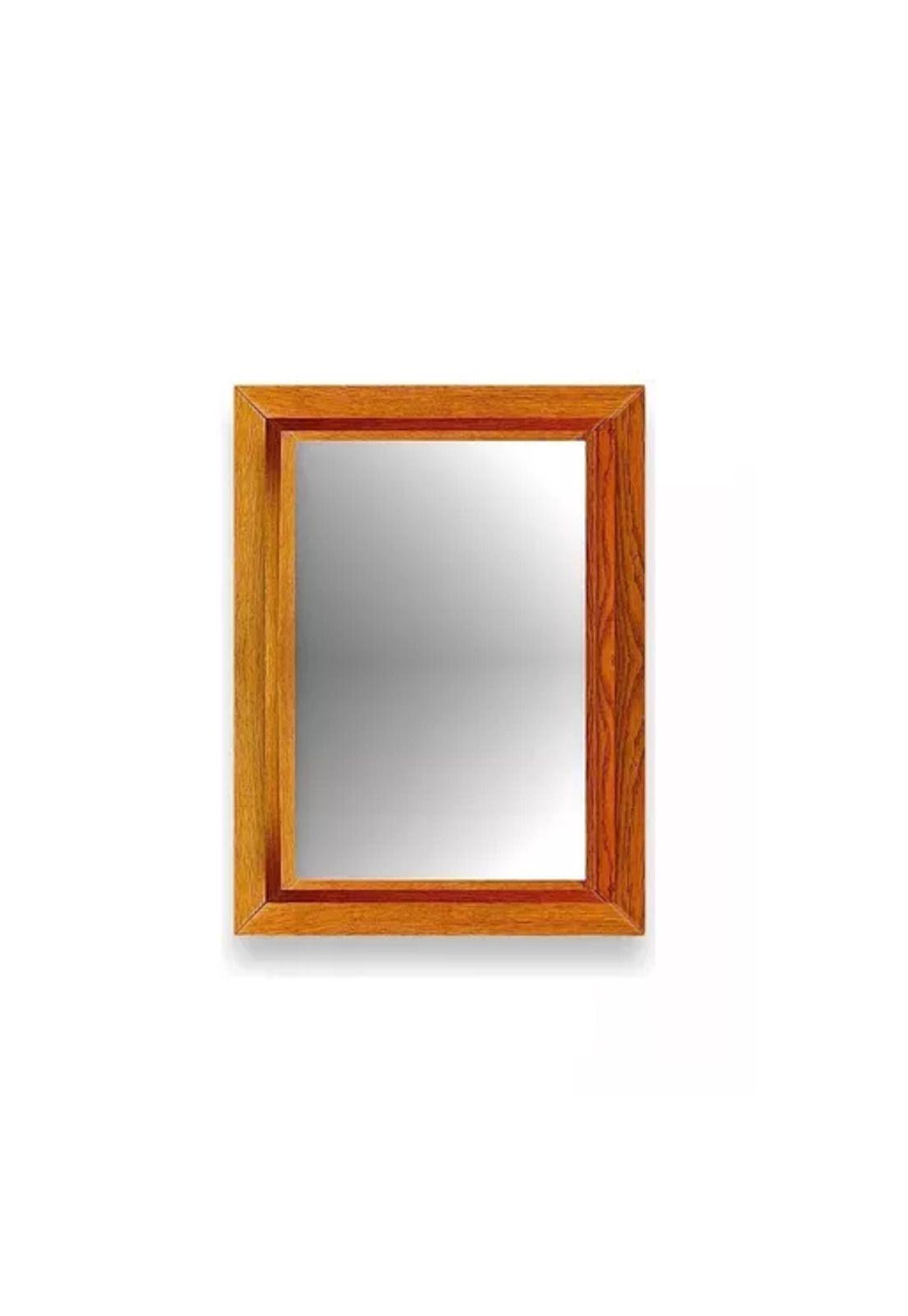 Espejo de Pared Decorativo Diseño Madera Color Marco Marrón Oscuro-0
