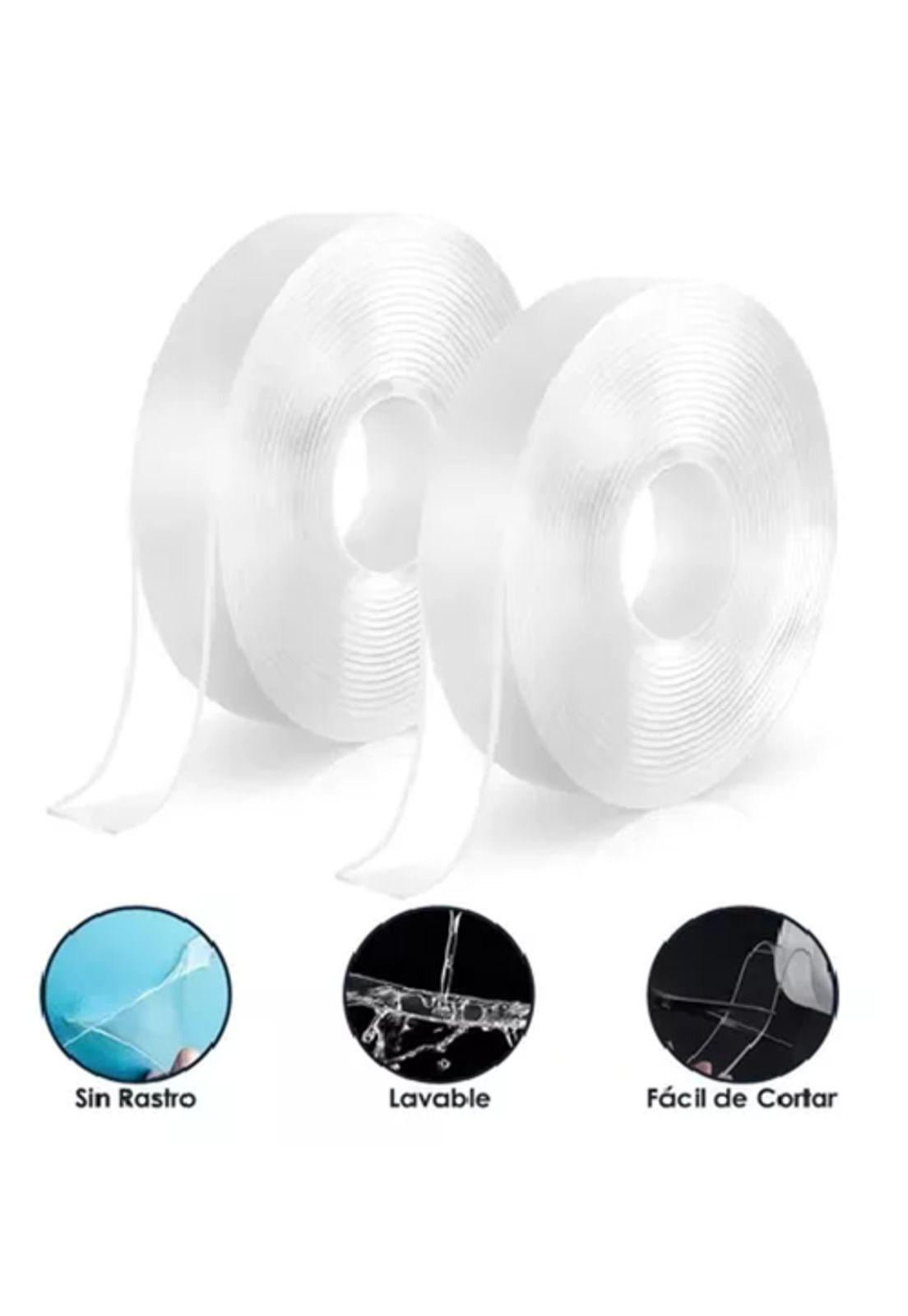 Pack x2 cinta adhesiva doble contacto nano lavable 3m transparente-2