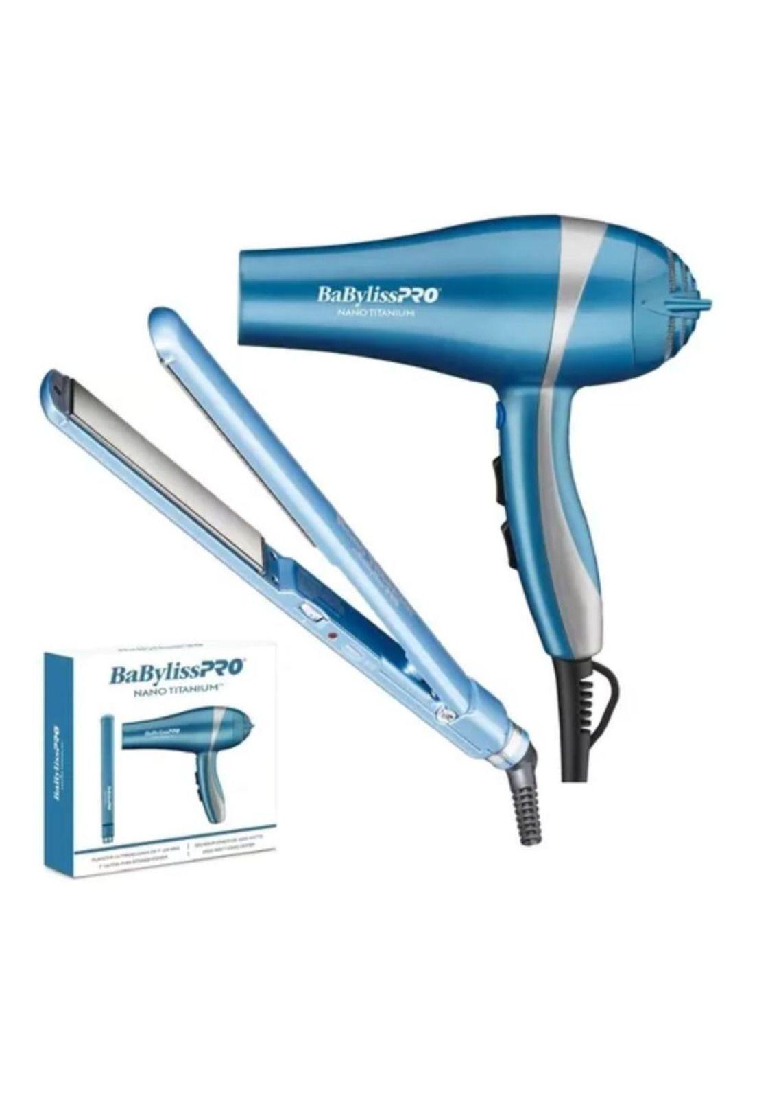 Combo BabylissPro Plancha 25mm Y Secador 2000w Nano Titanium-3