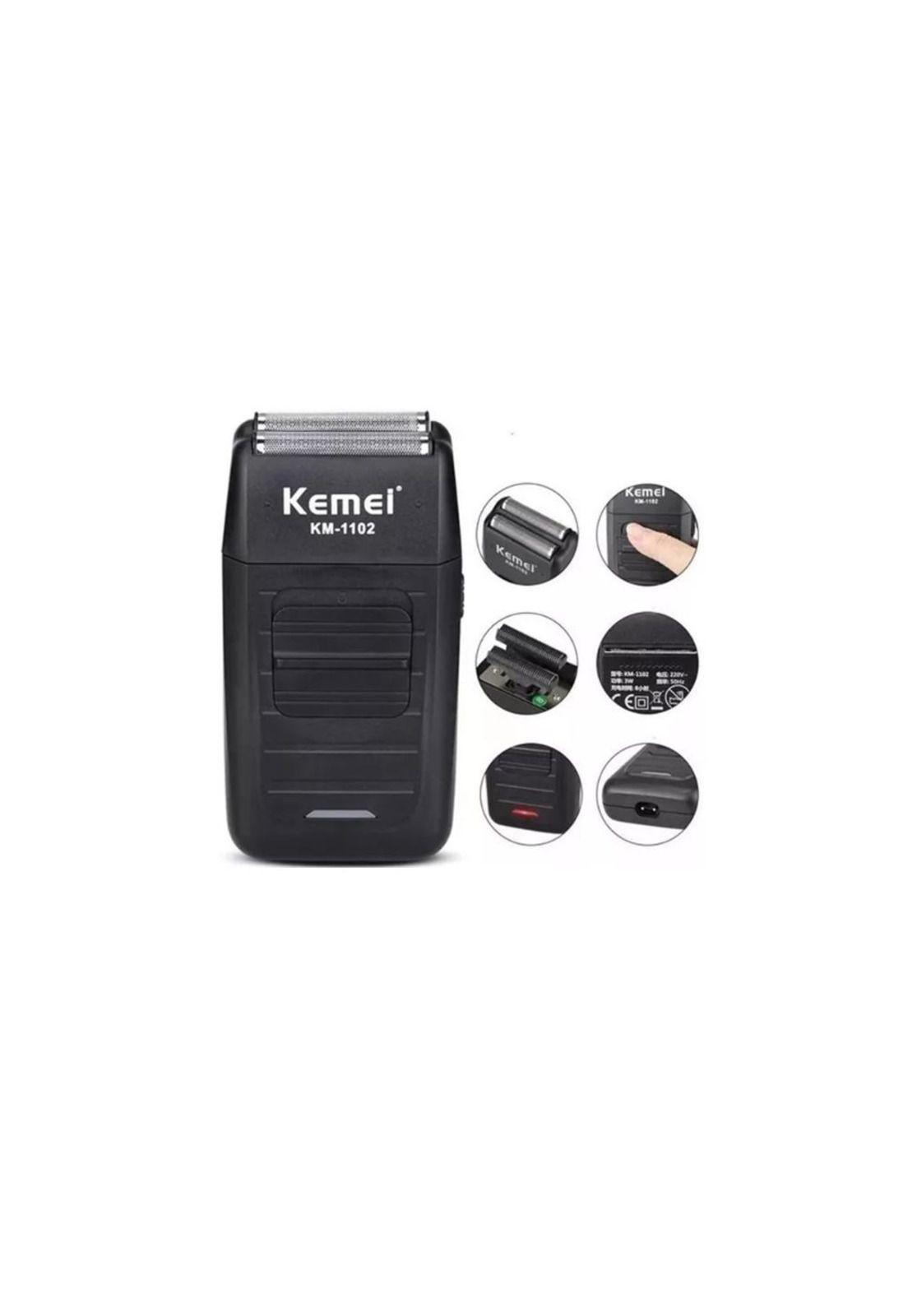 Máquina Afeitadora Kemei KM-1102 Negra Shaver 110V/220V-3