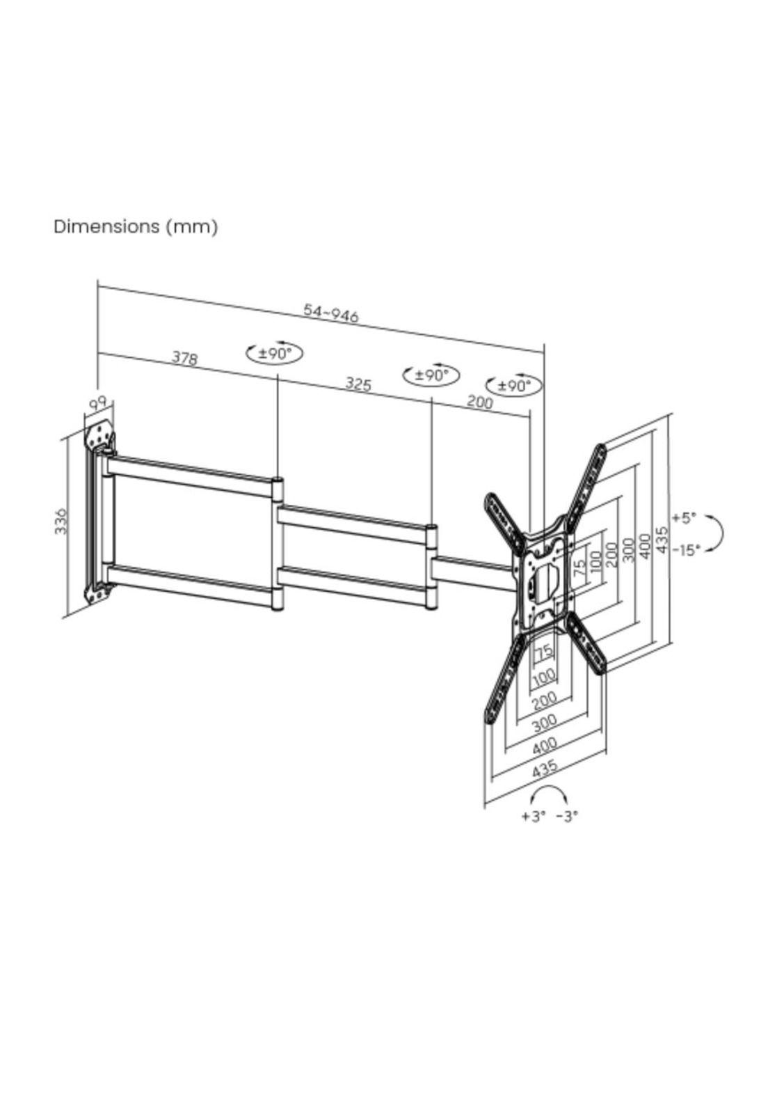 Soporte de Tv brazo Extralargo Para Pantalla de 23"-65" 35KG-5