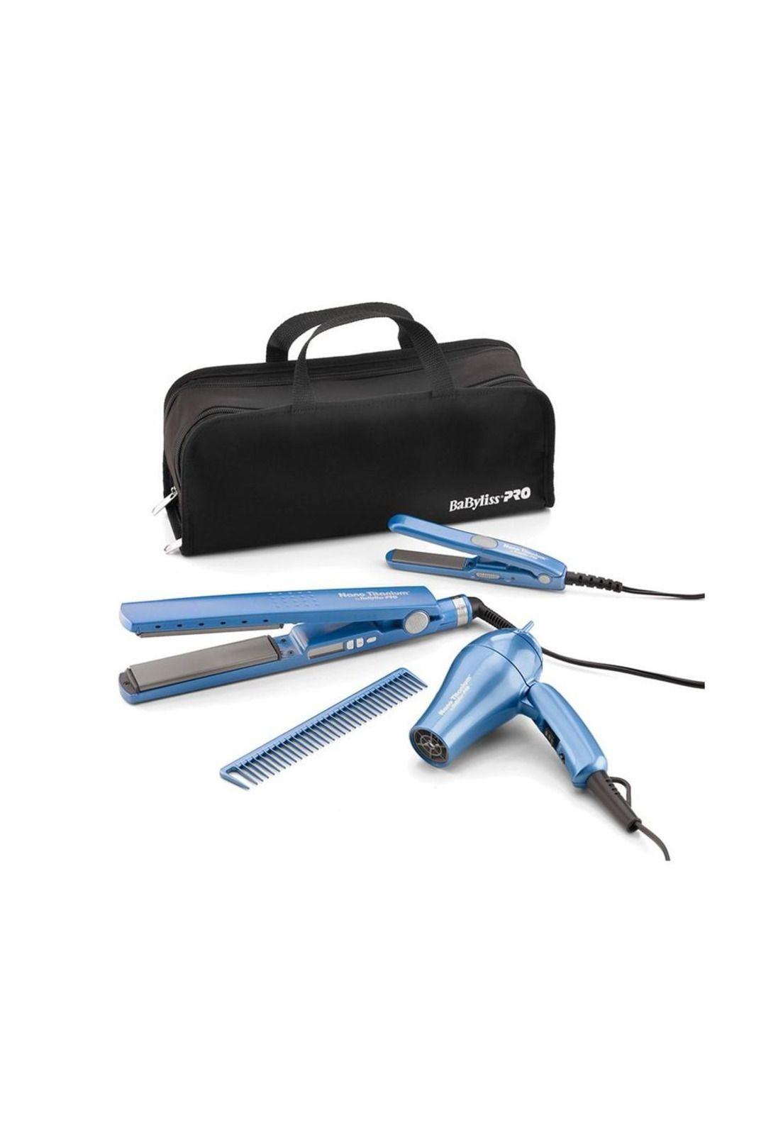 Kit Viaje Babyliss Pro Plancha Alisadora 2091 Secador de Pelo-0