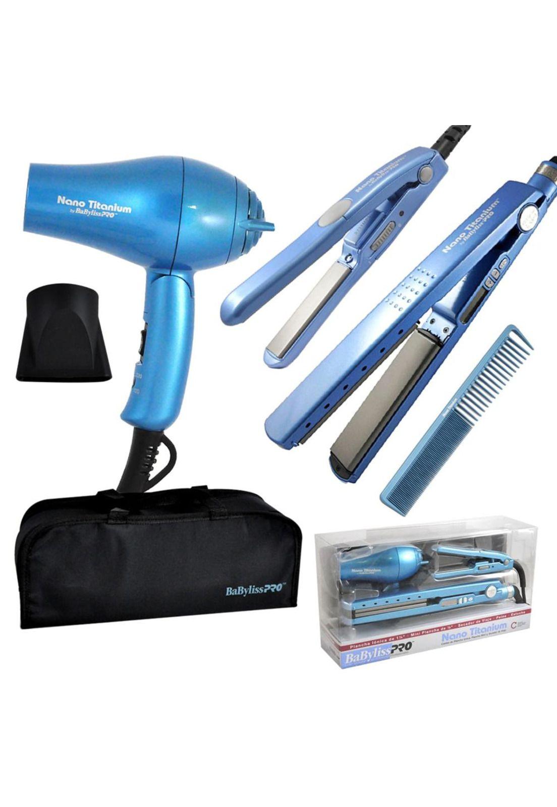 Kit Viaje Babyliss Pro Plancha Alisadora 2091 Secador de Pelo-1