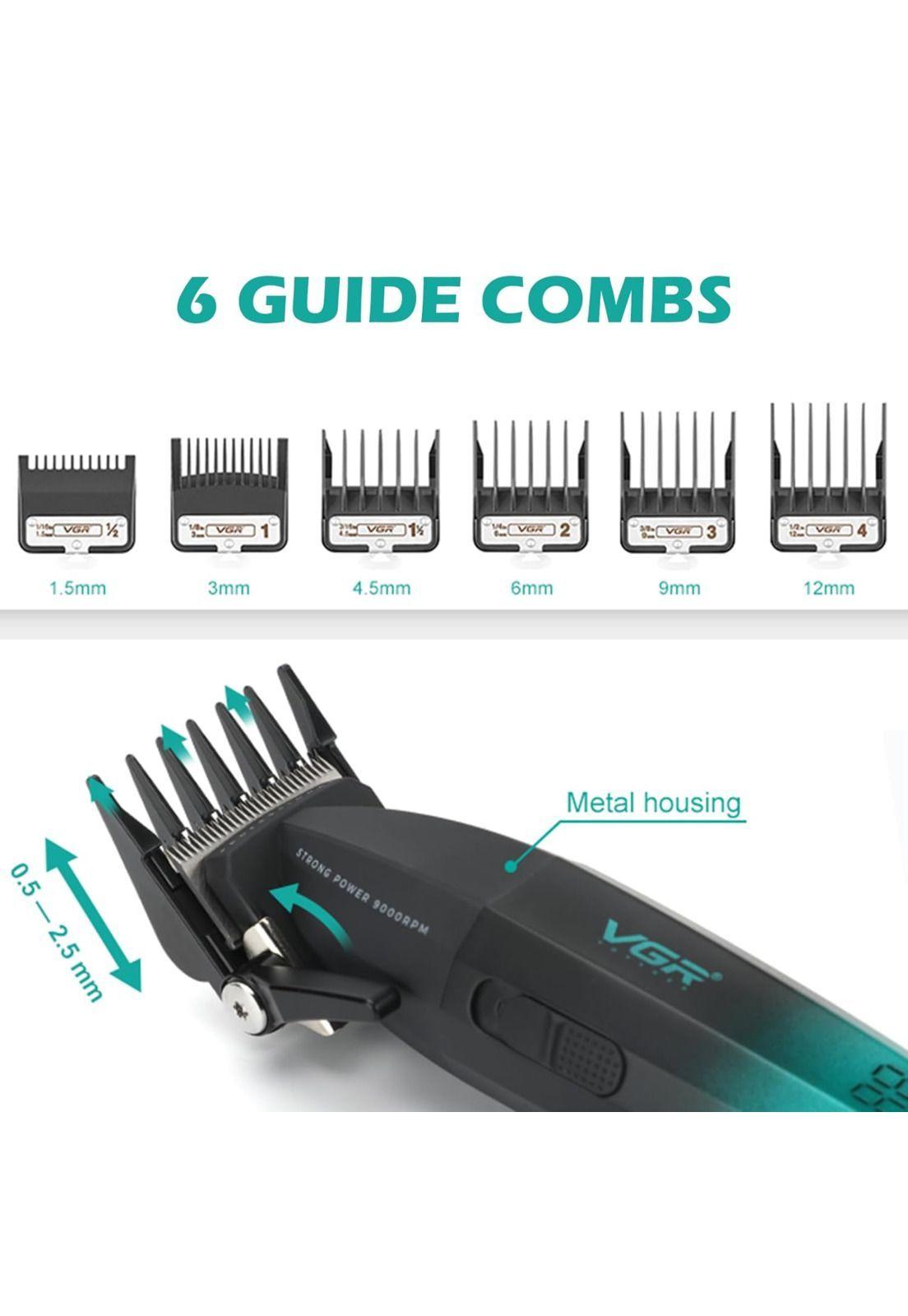 Máquina Cortapelo VGR003 Clipper Profesional Verde 9000RPM-2