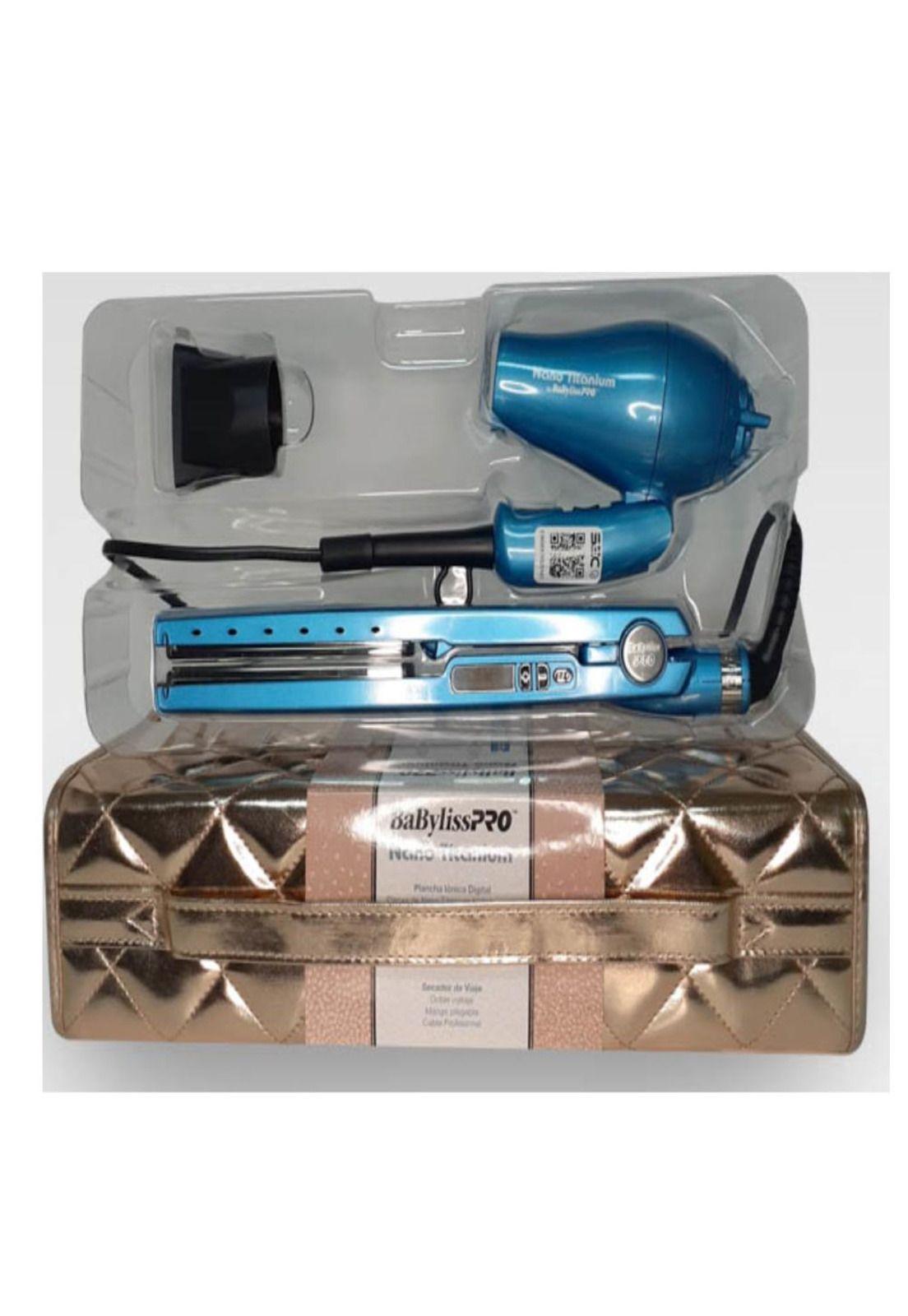 Kit Plancha Pelo Alisadora + Secador Mini Babyliss Bolso-3