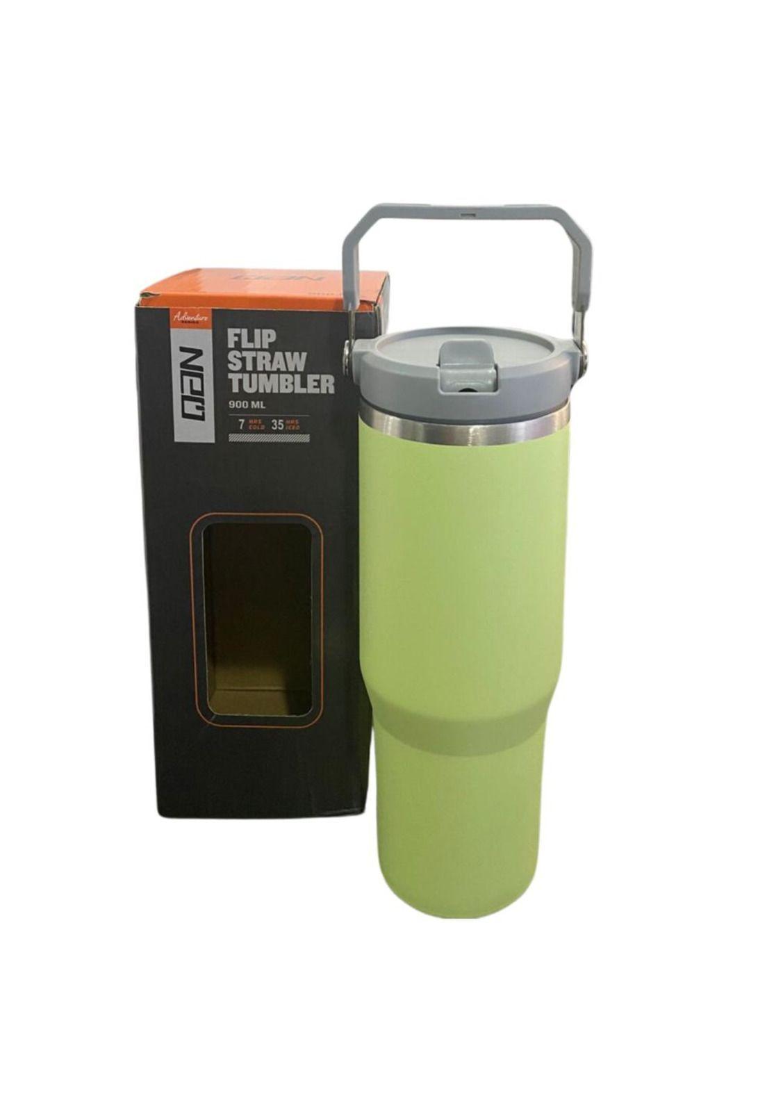 Botella Termica Flip Straw Tumbler 900 Ml Verde-2