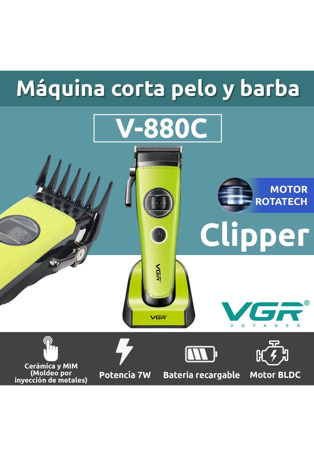 Máquina Cortar Pelo VGR880C Cerámica Motor Rotatech Verde-2