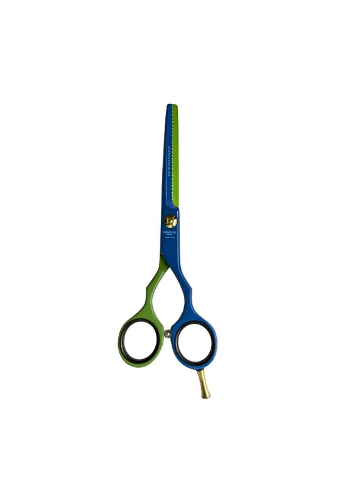 Tijera Henbor Italana 783B Esculpidora 6 Verde & Azul-2