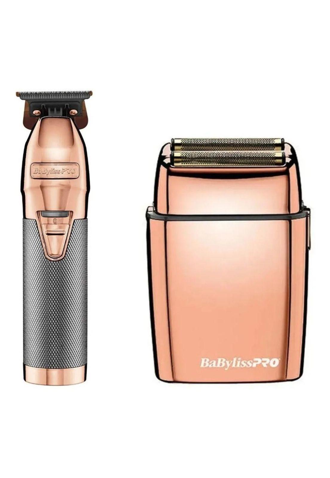 Combo Kit BabylissPro Patillera + Afeitadora Rose Gold Inalambrico-0