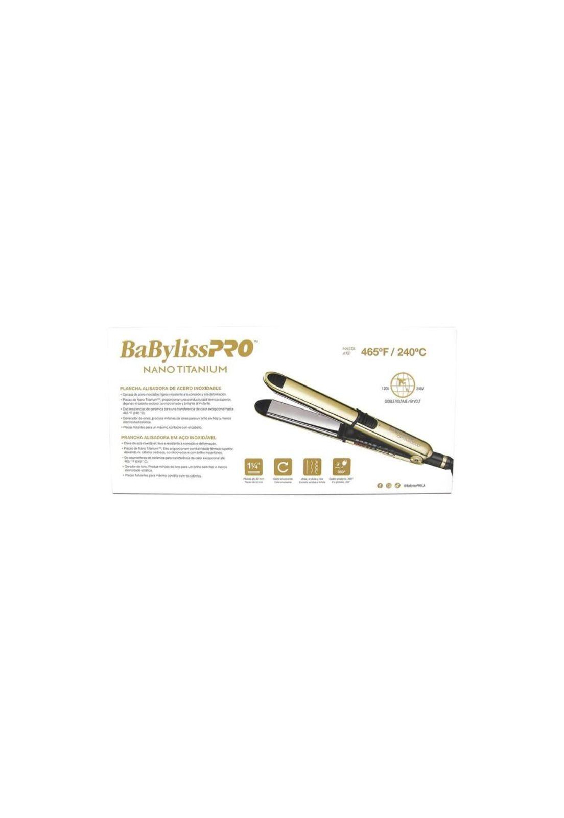 Plancha De Pelo Gold Profesional Optima 3000 Babyliss Pro-2