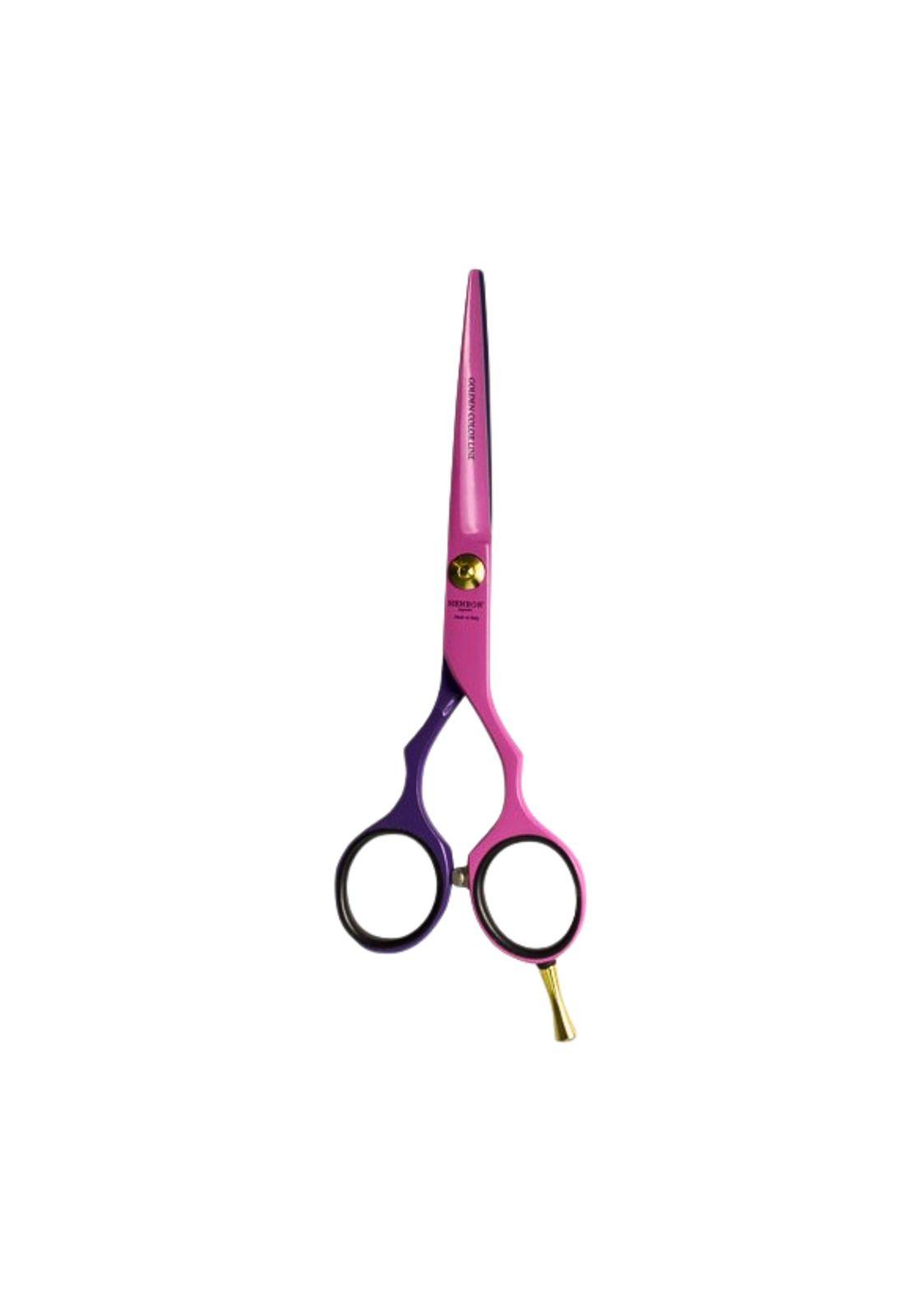 Tijera Henbor Italiana 782P Filo Navaja 5.5'' Rosado & Purpura-2