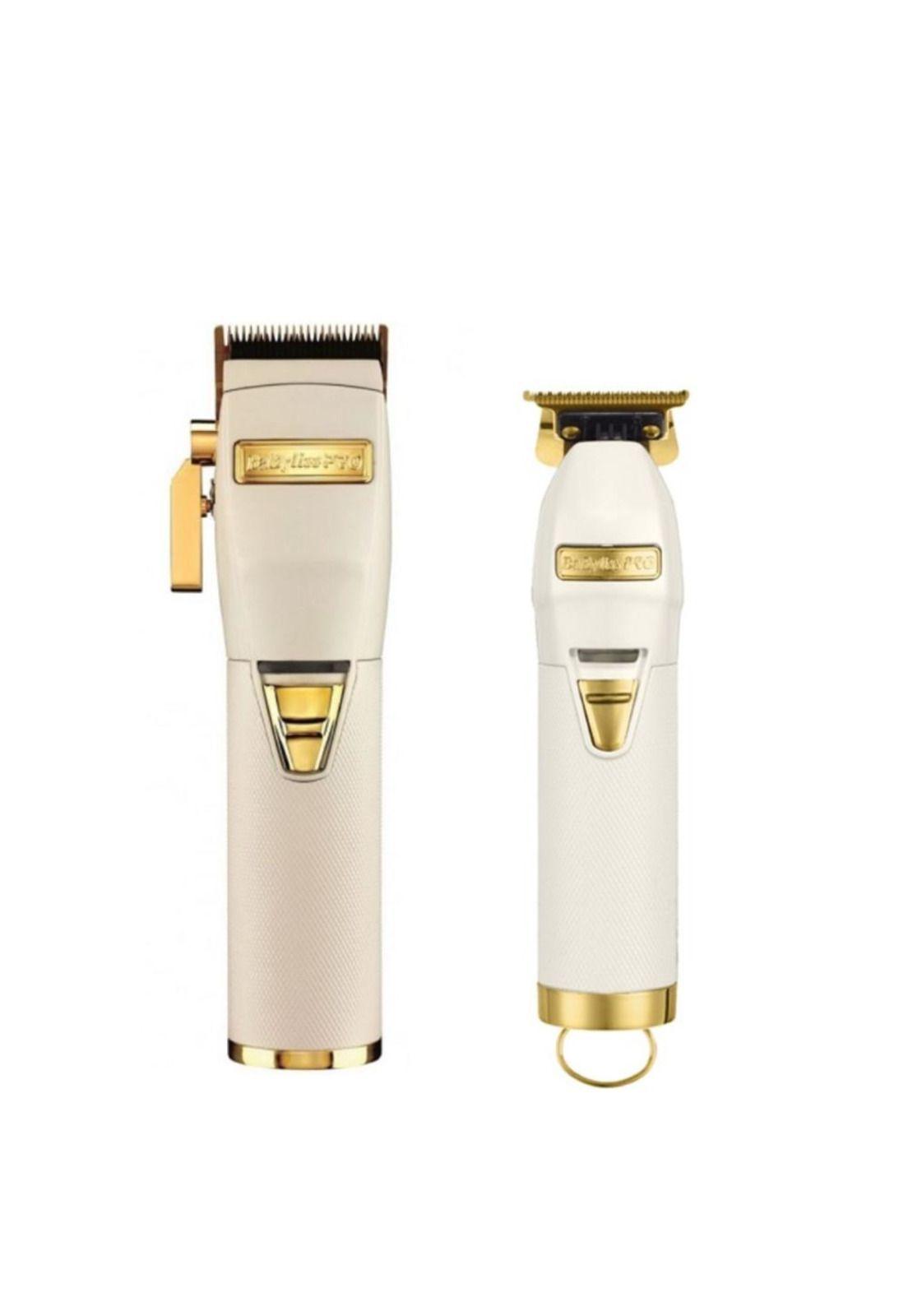 Kit Babyliss Pro Máquina De Corte + Trimmer WHITE Fx Combo-0