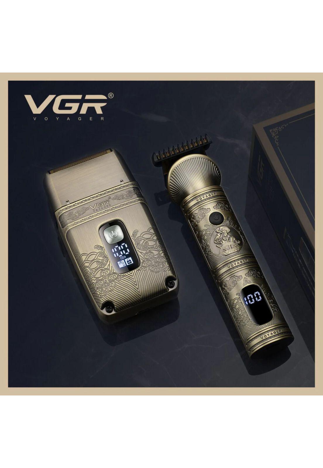 Combo VGR Máquina Patillera y Afeitadora Inalámbrica  V-649-5