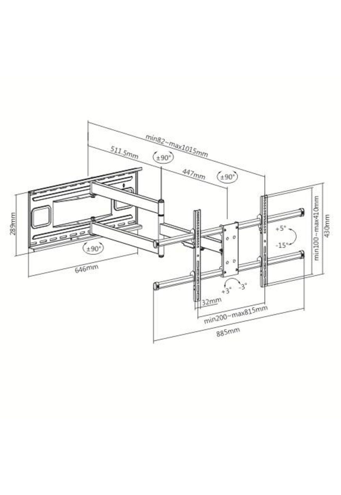 Soporte de Tv brazo extralargo Para pantalla de 43"-80" de hasta 50 kg-4