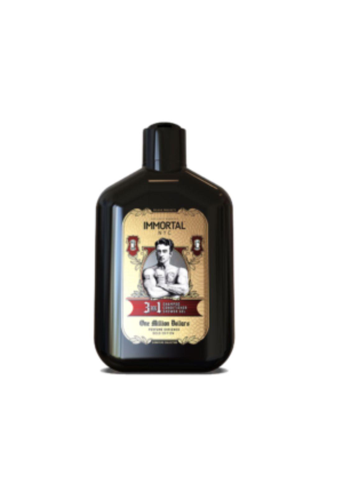 Immortal Nyc 3 in 1 One Million Dollars Champú + Acondicionador + Gel de Ducha-0