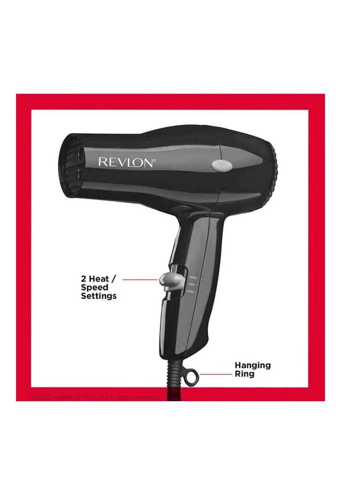 Secador De Pelo Compacta ionico Negro Revlon 1875 Watts-2