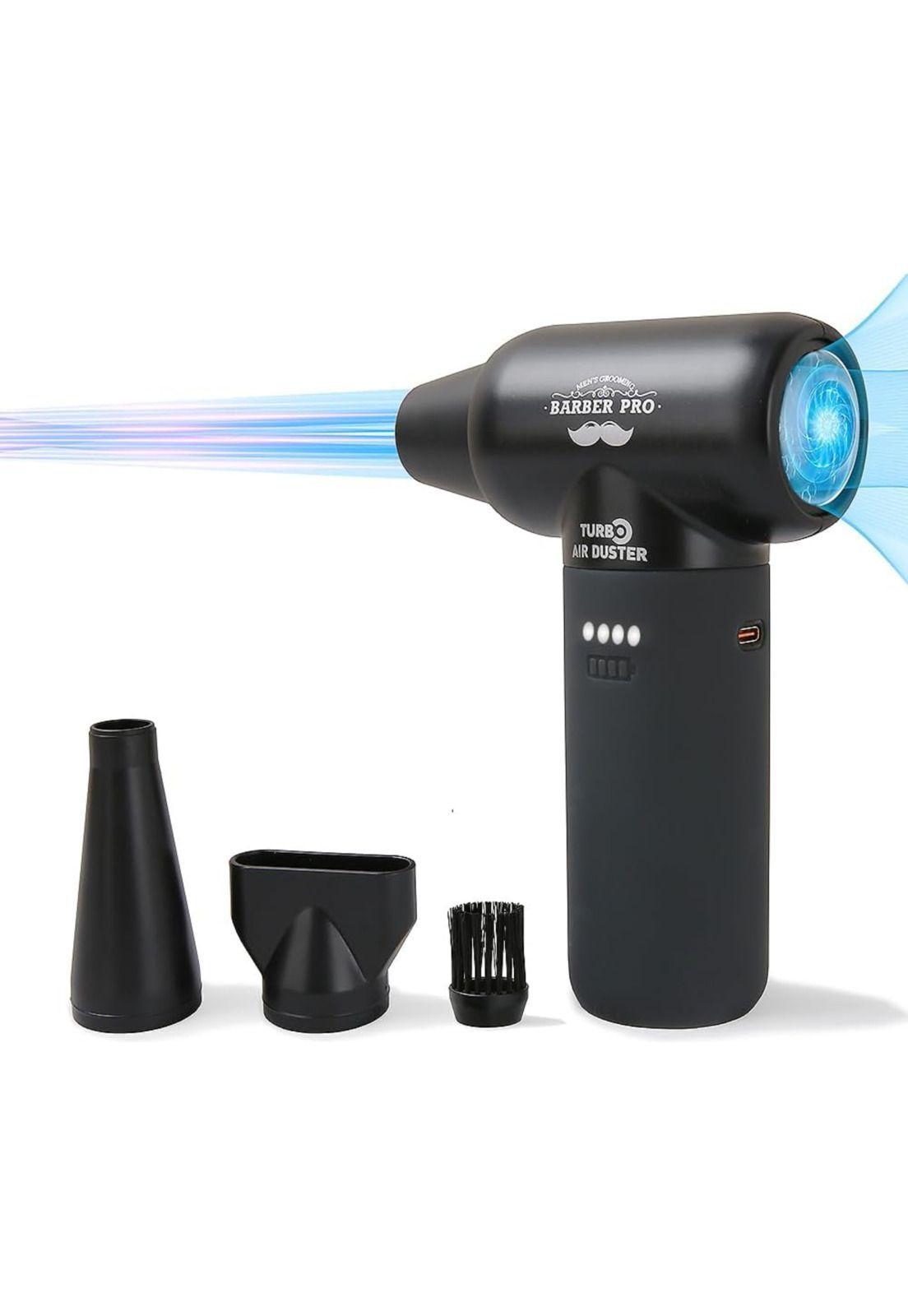 Soplador Eléctrico Inalámbrico 120000RPM con Boquillas Negro-3