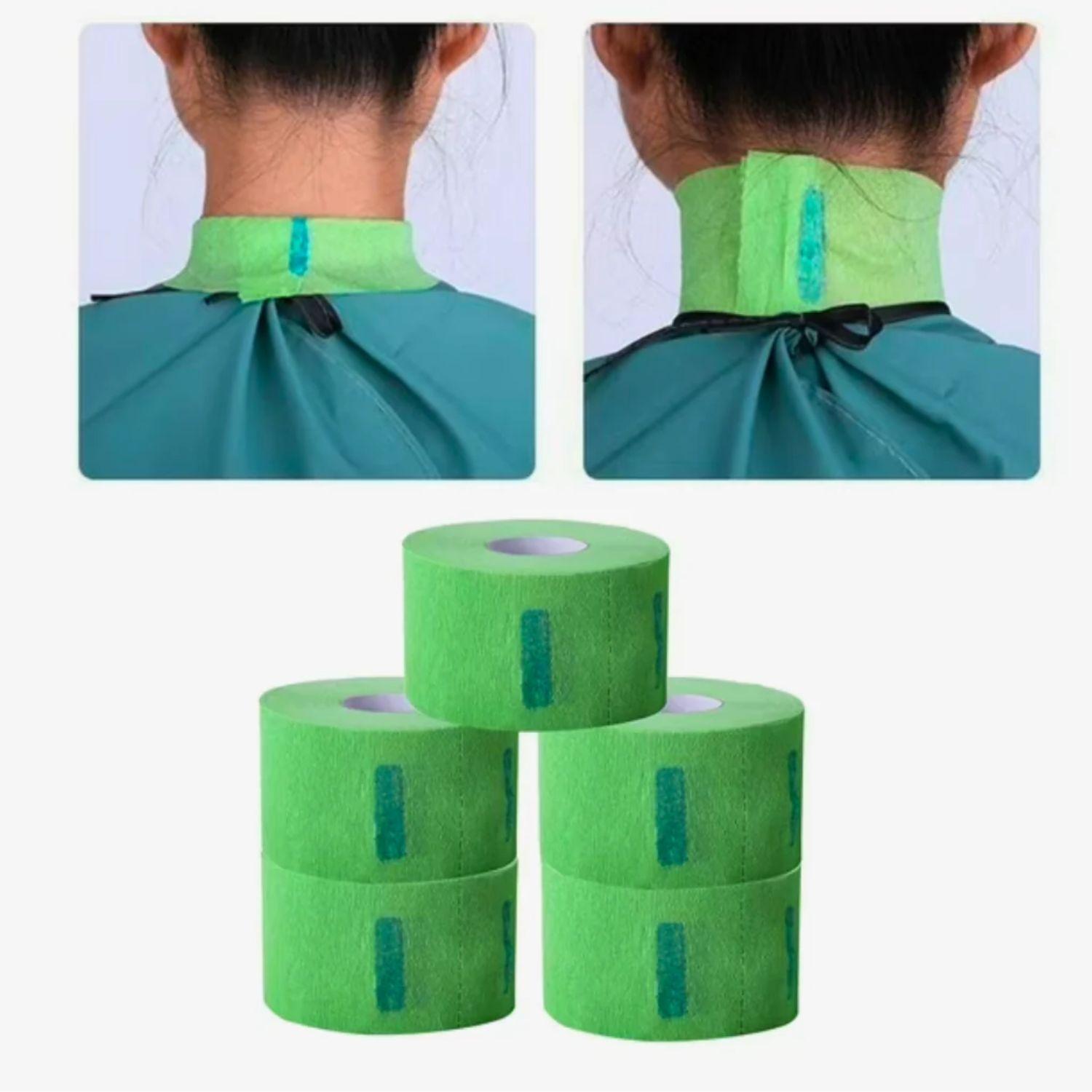 Pack 5 Rollos Papel Cuello Barber a Peluquer a Verde-2