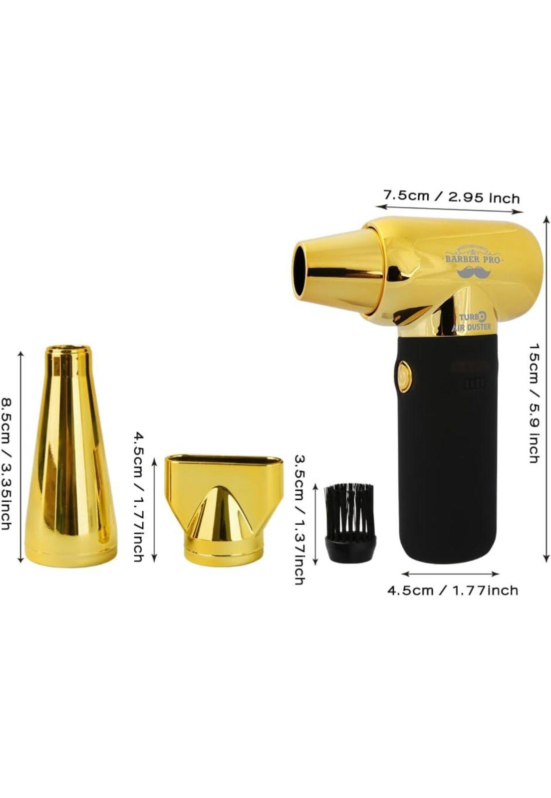 Soplador Eléctrico Inalámbrico 120000RPM con Boquillas Dorado-2