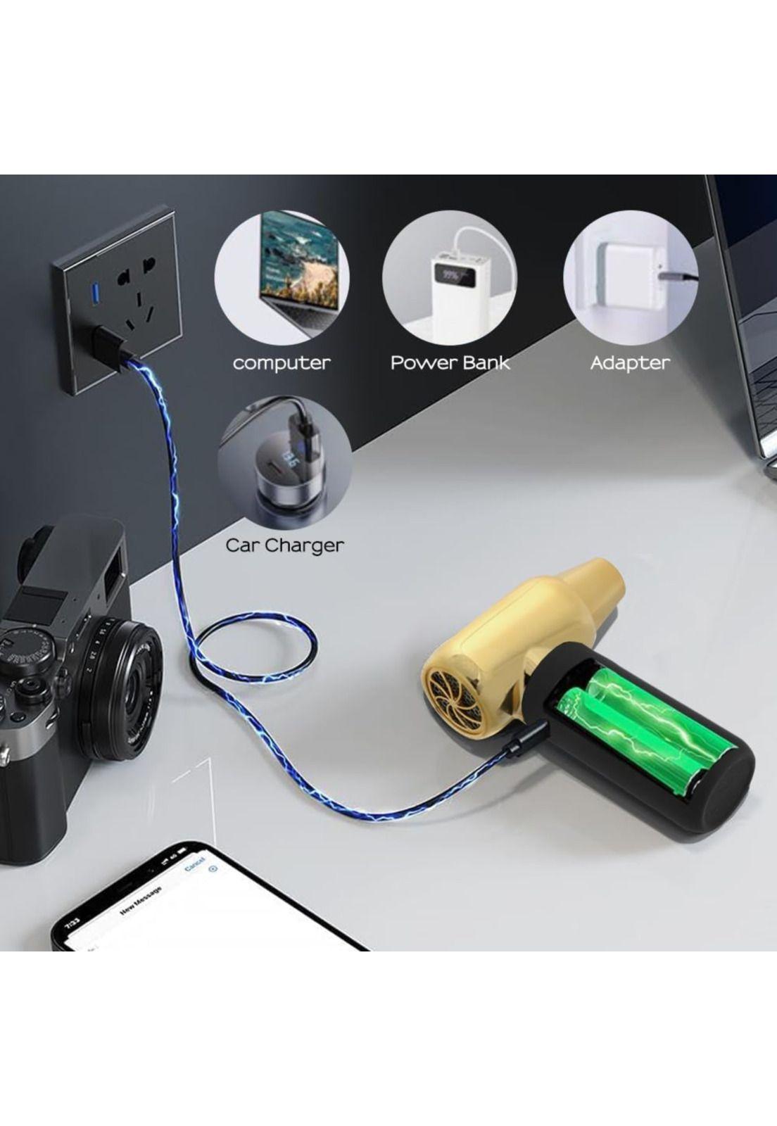 Soplador Eléctrico Inalámbrico 120000RPM con Boquillas Dorado-4