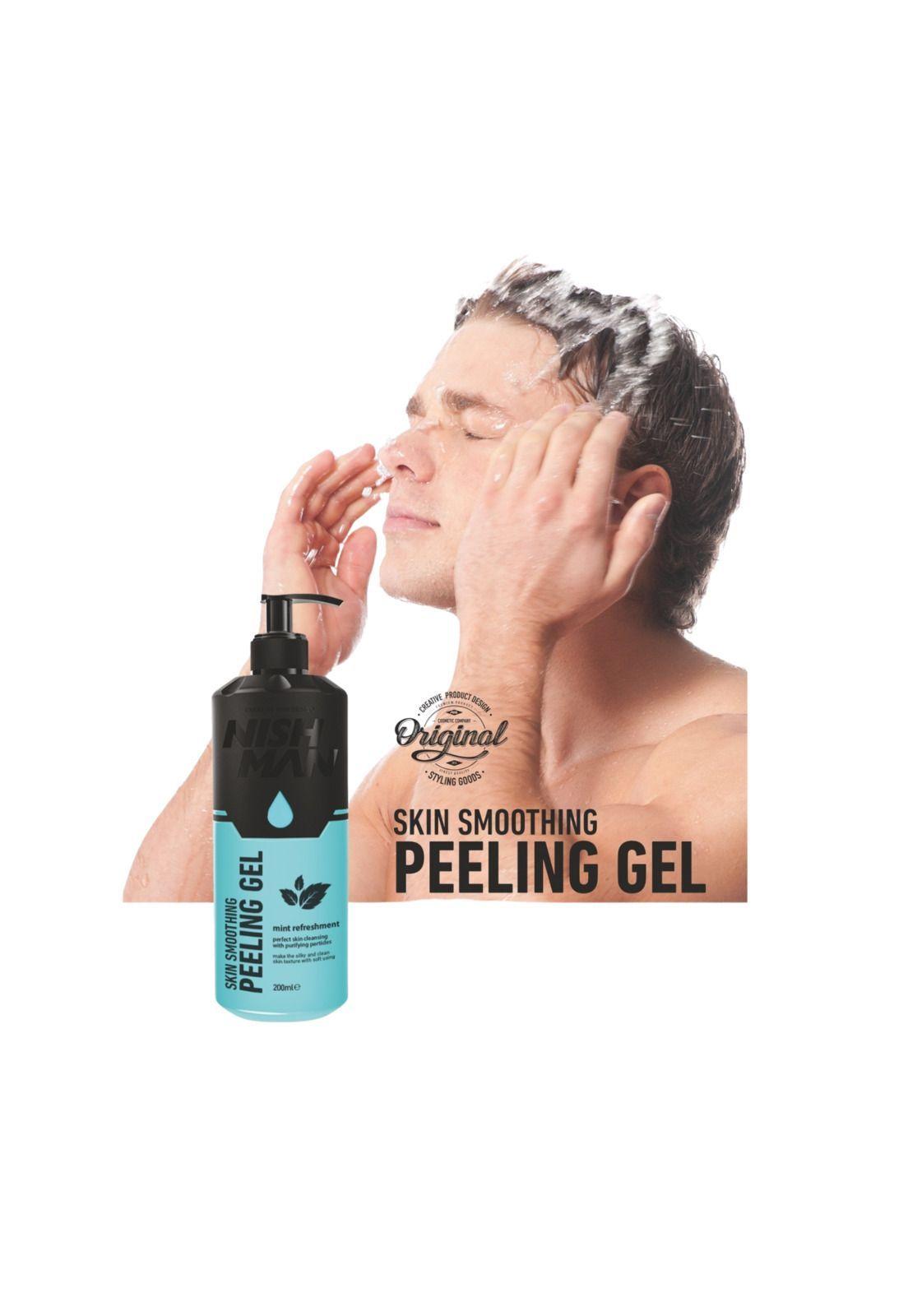 Nishman Peeling Gel/Exfoliante Limpador Menta 200ml-2
