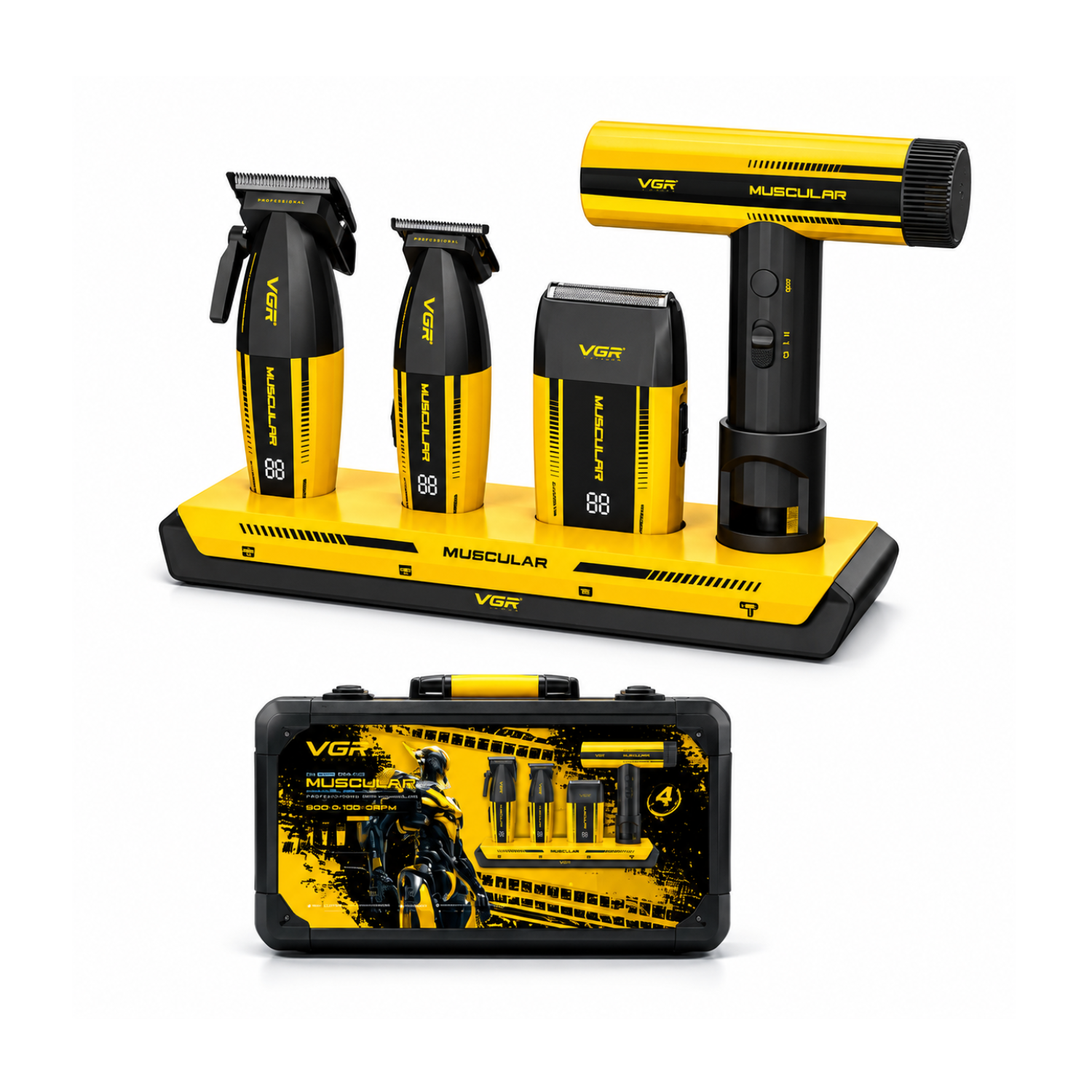 VGR Combo Muscular V 285 S4 Barber a 4 en 1 9000 RPM-0