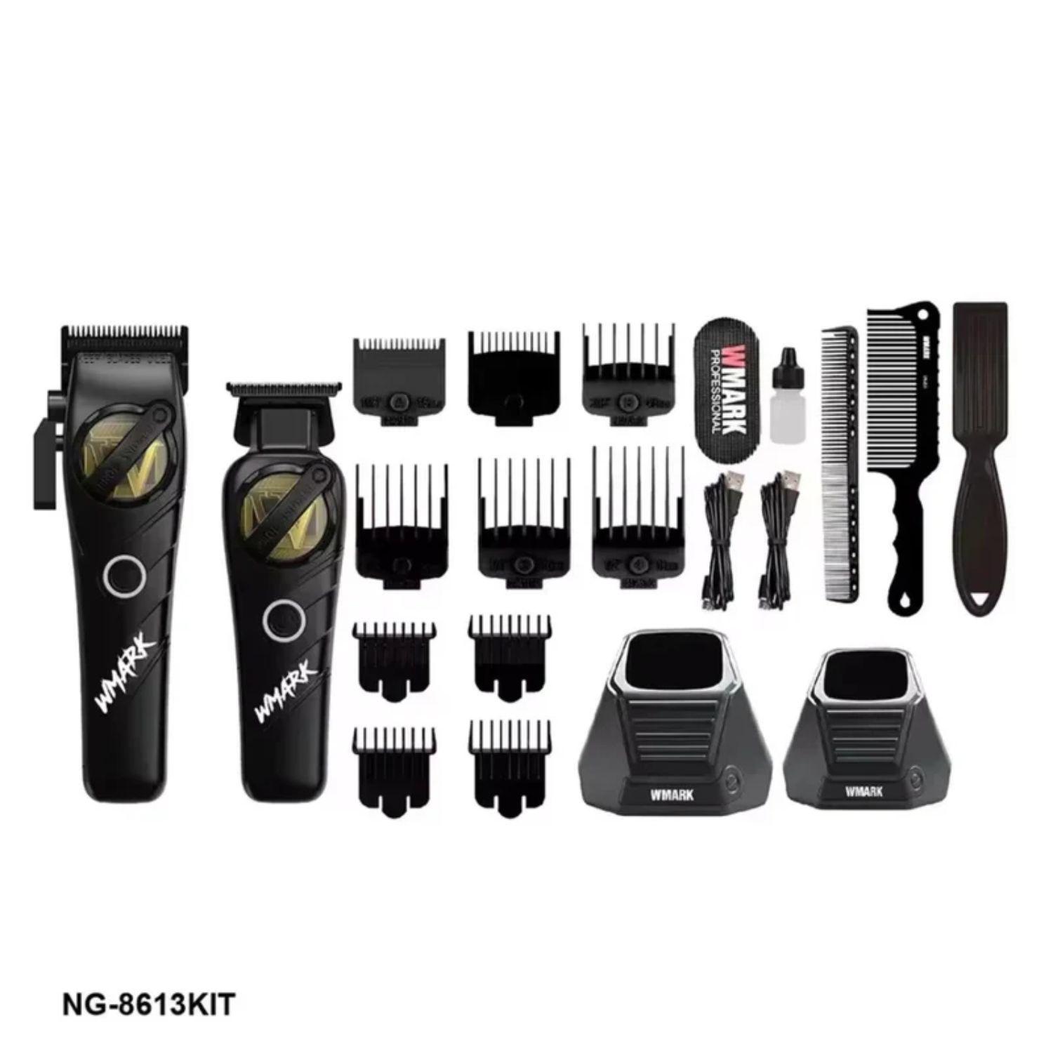 Kit Cortadora De Pelo Trimmer Detailer Wmark NG 8613 Negro-1