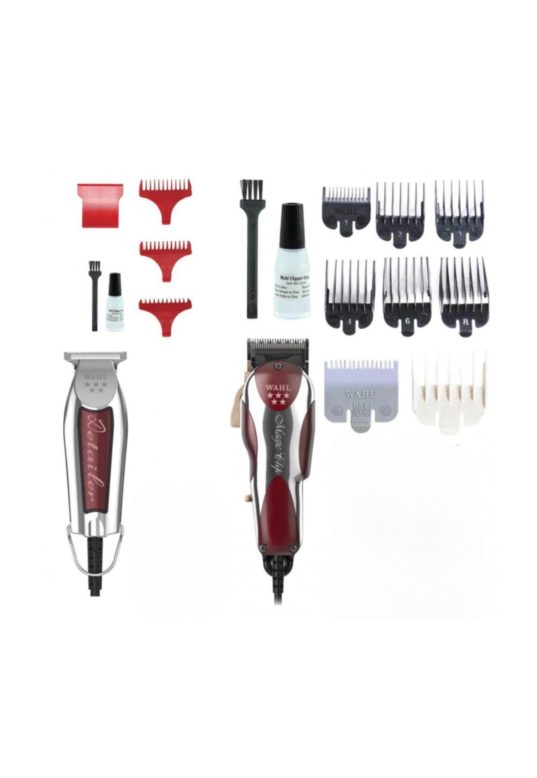 Wahl Combo Magic Clip Con Cable+ Detailer Patillera Trimmer-4