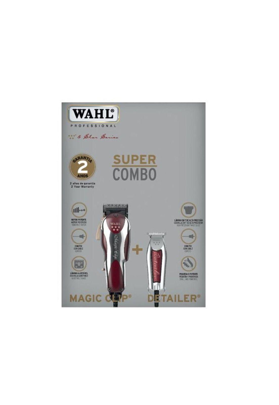 Wahl Combo Magic Clip Con Cable+ Detailer Patillera Trimmer-5