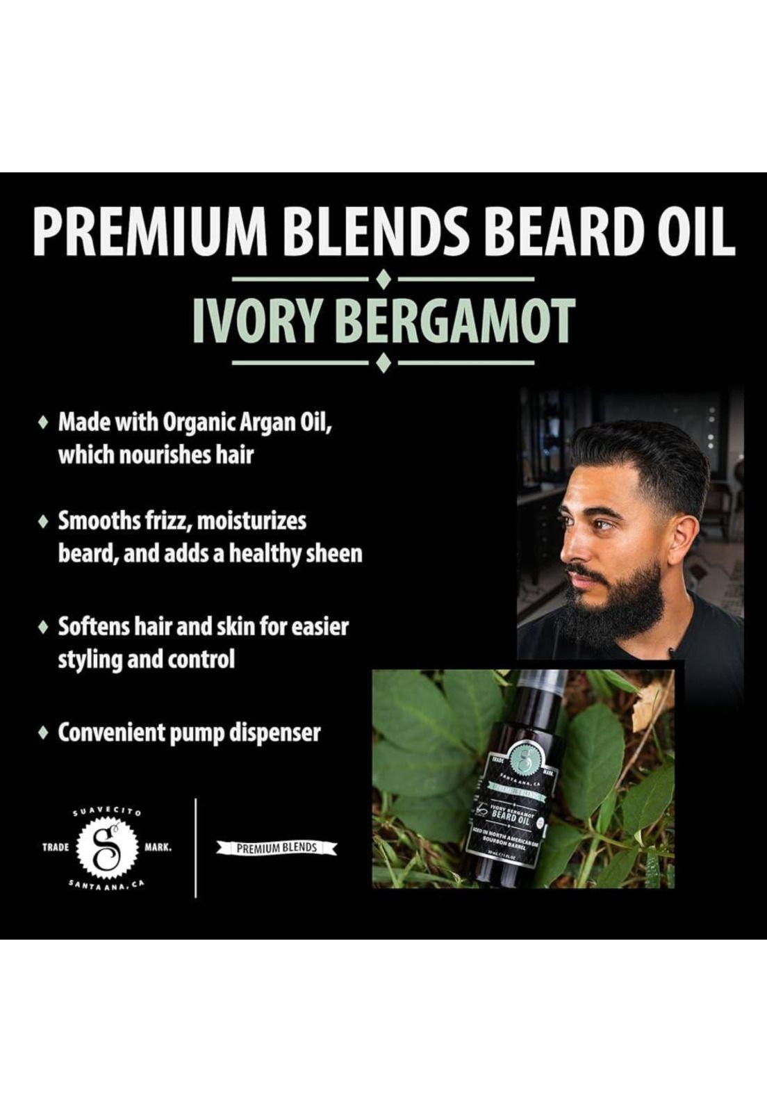 Aceite Para Barba Suavecito Premium Blends Marfil Bergamota-2