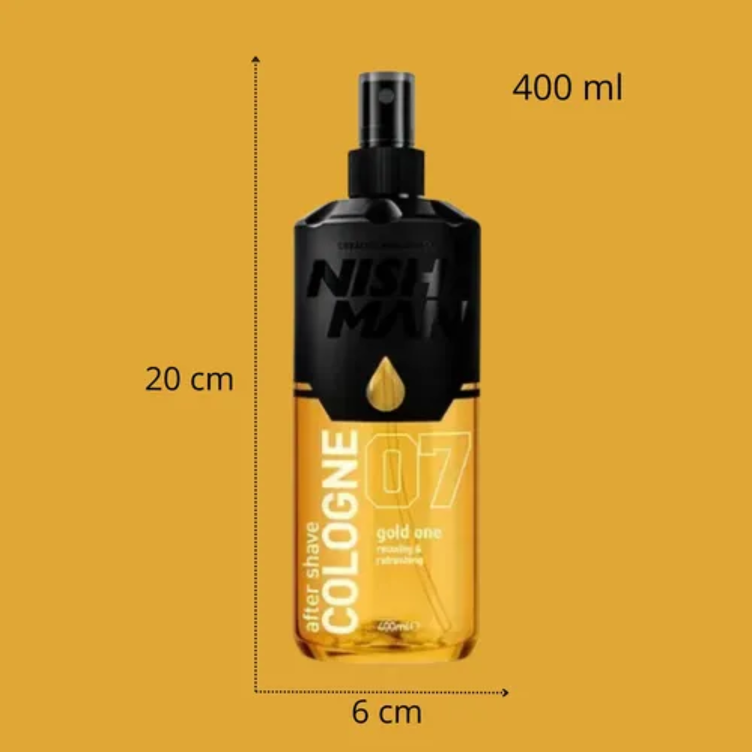 NishMan Después del Afeitado Colonia 07 Gold One 400ml-1