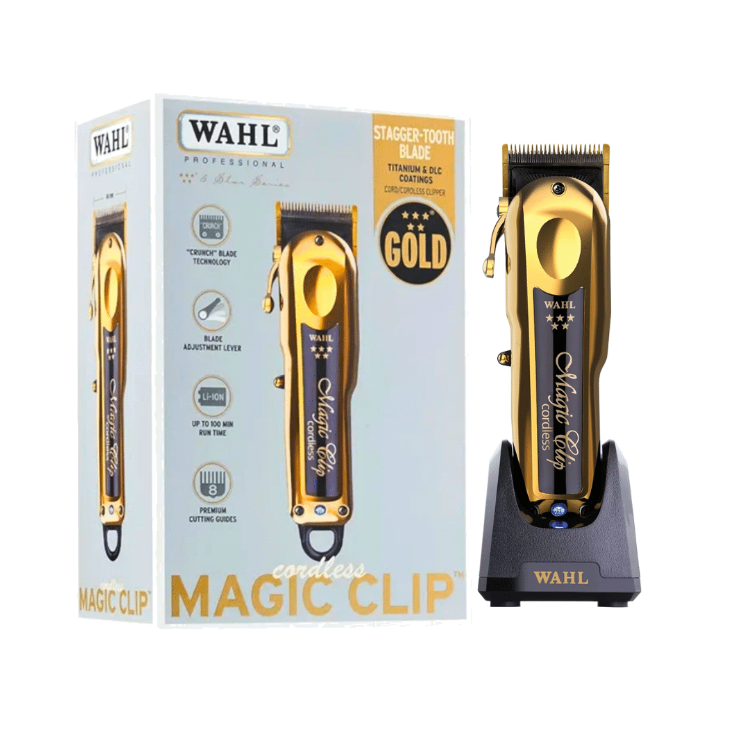 Barber Combo Wahl Gold Magic Clip Detailer Li Gold Inal mbrico-5