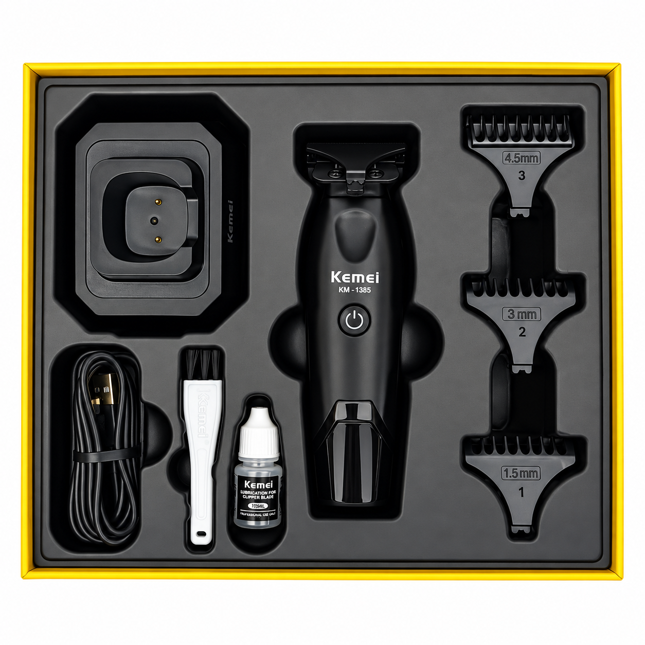 Trimmer Kemei KM 1385 Profesional con Base Magn tica-2