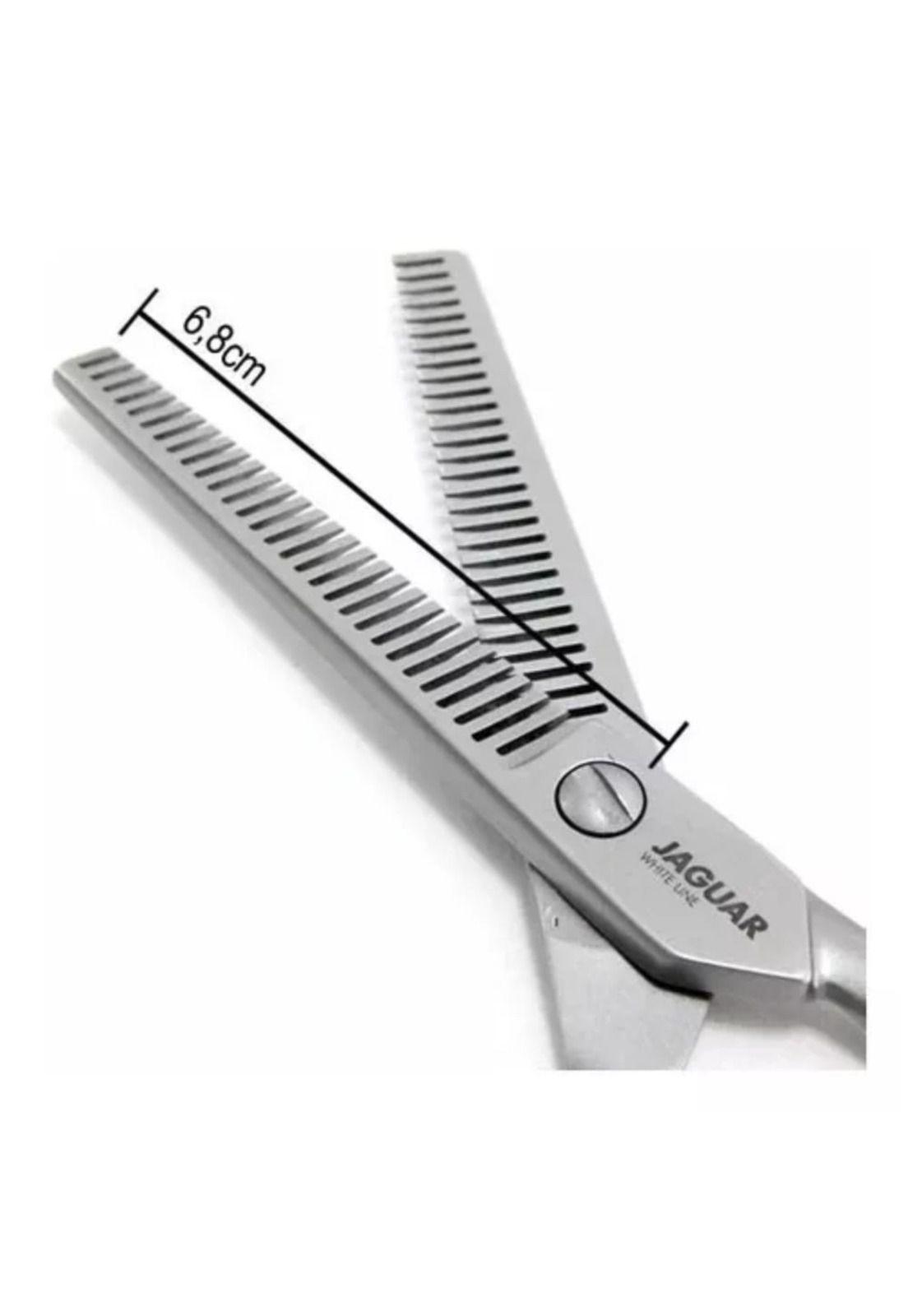 Tijera Entresacadora Jaguar Satin 30/30 6¨ White Line-2