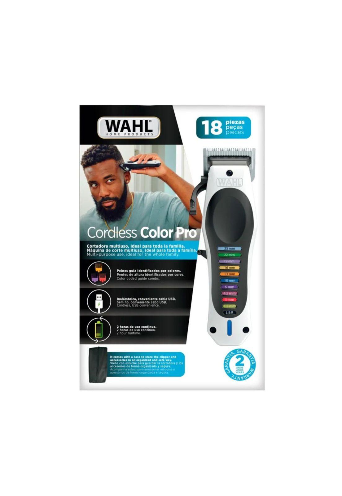Maquina Cortadora De Pelo Wahl Color Pro Inalambrica 18pzs-3