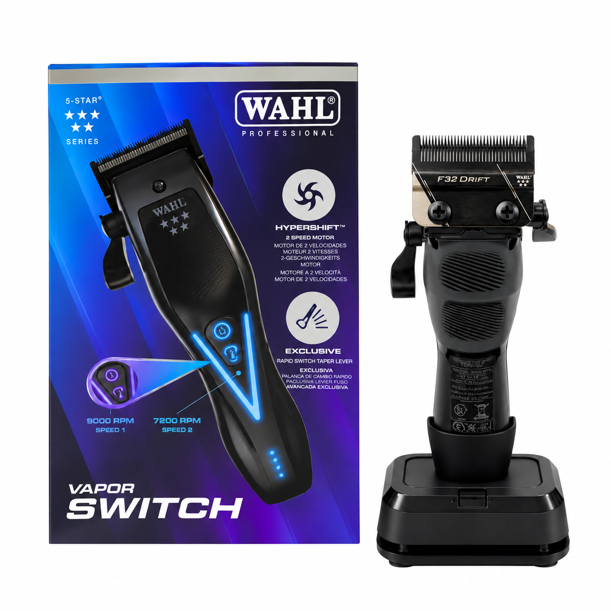 Máquina Cortapelo Wahl Vapor Switch Profesional Inalámbrica-2