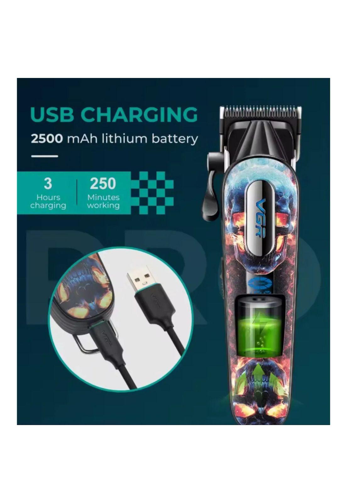 Maquina VGR Profesional CortaPelo VGR V-279 9000 RPM Azul-2