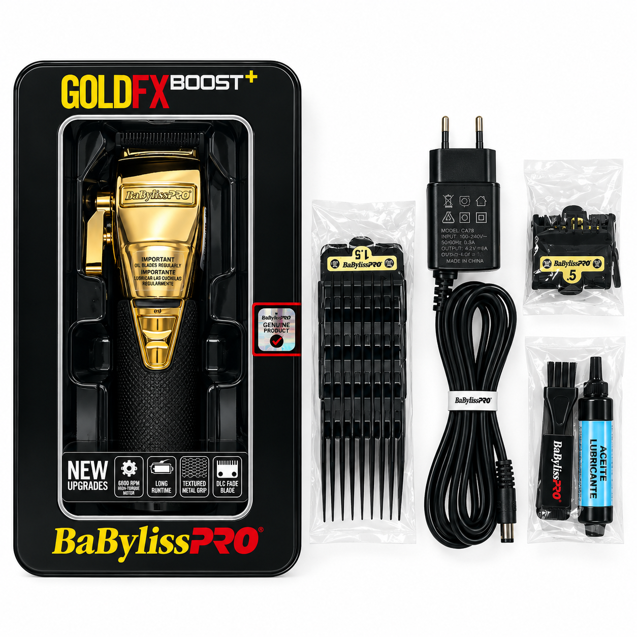 M quina Cortapelo BaBylissPRO GoldFX Boost Dorada-2