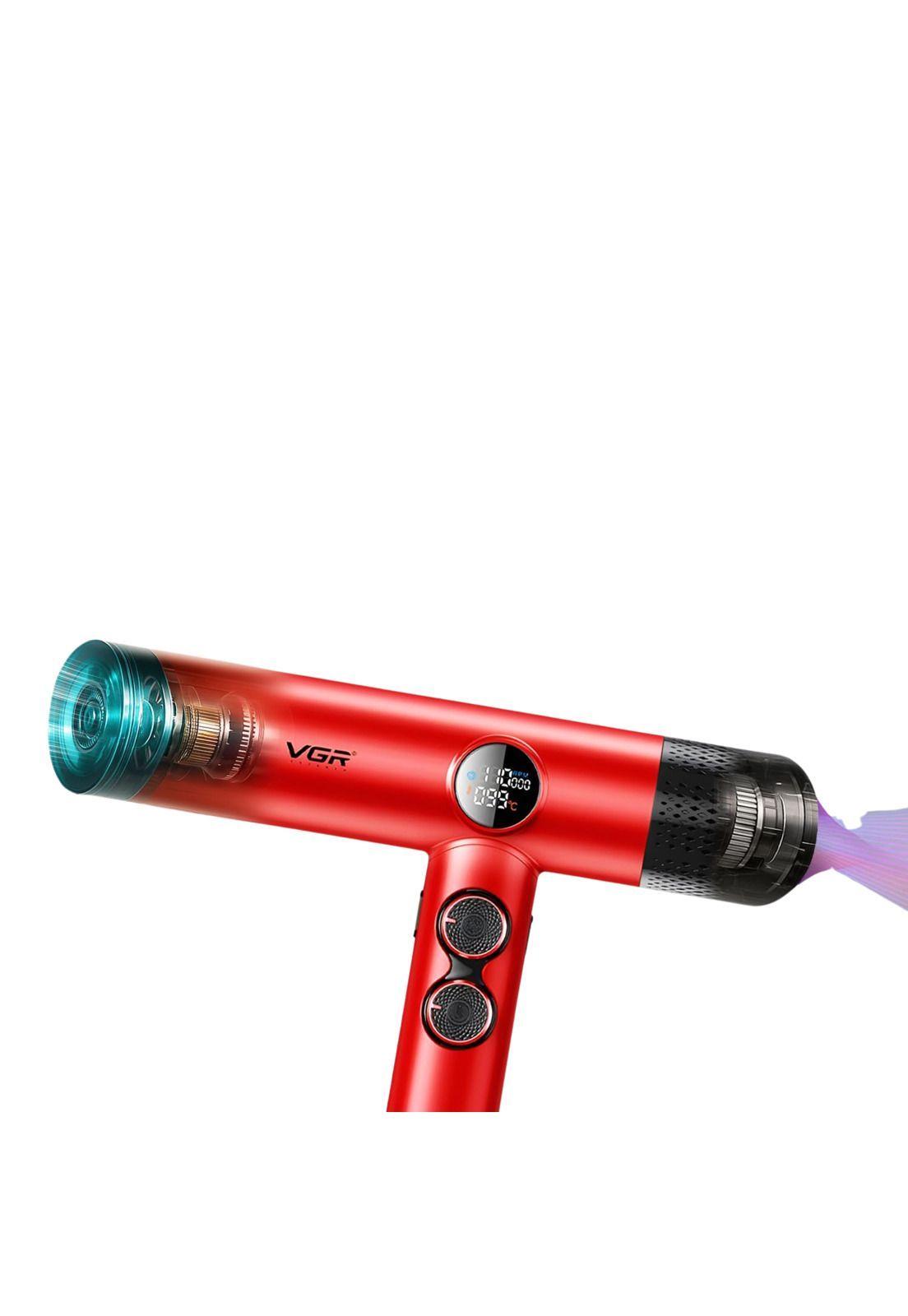 Secador De Pelo Profesional VGR V-401 110000 RPM Rojo-6