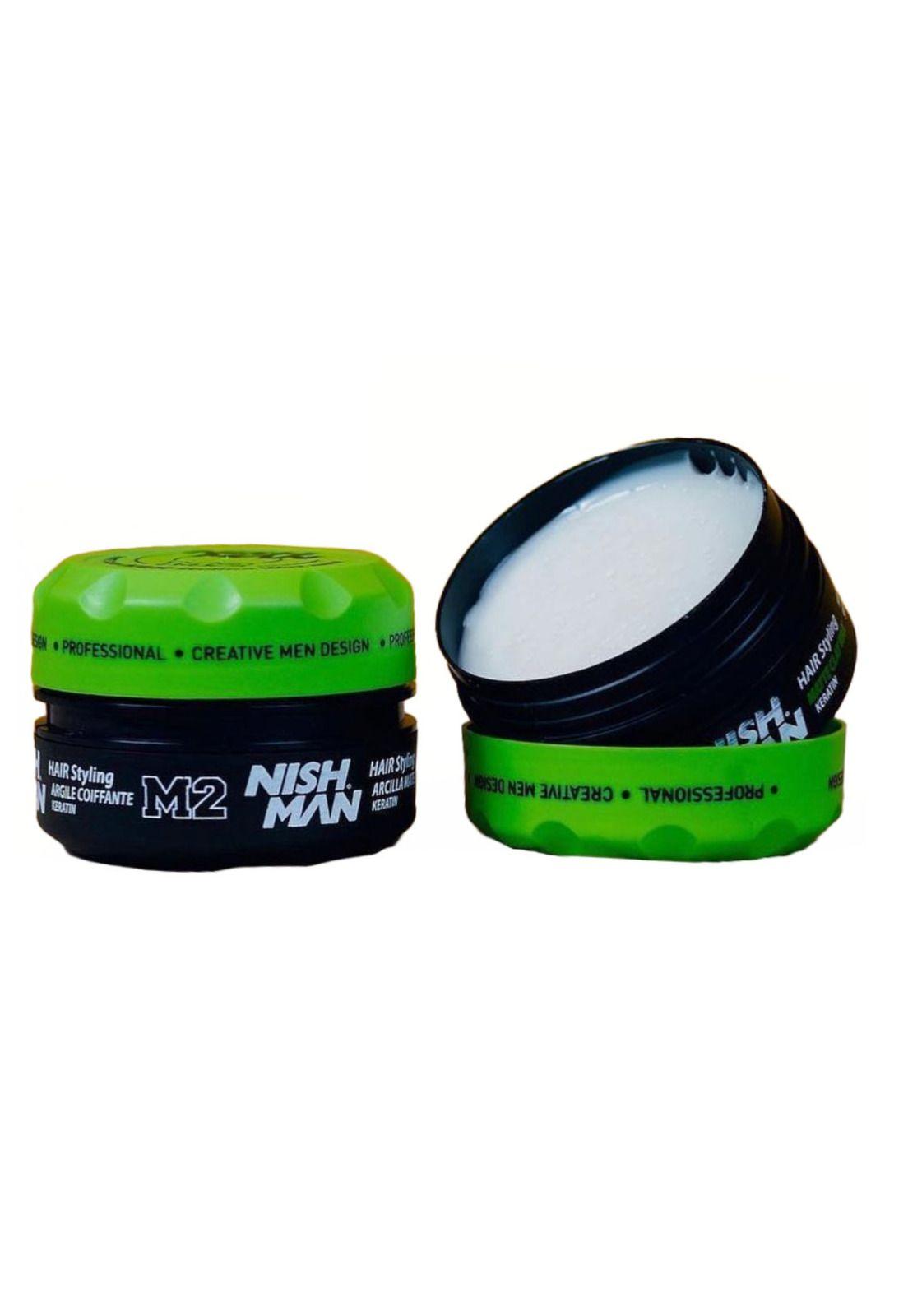 Cera Cabello Nishman Wax M2 Matte Clay Keratin 100ml-1