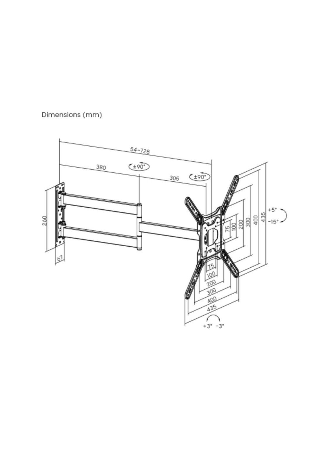 Soporte TV con Brazo Extra Largo 23"-65" Hasta 35 KG-3